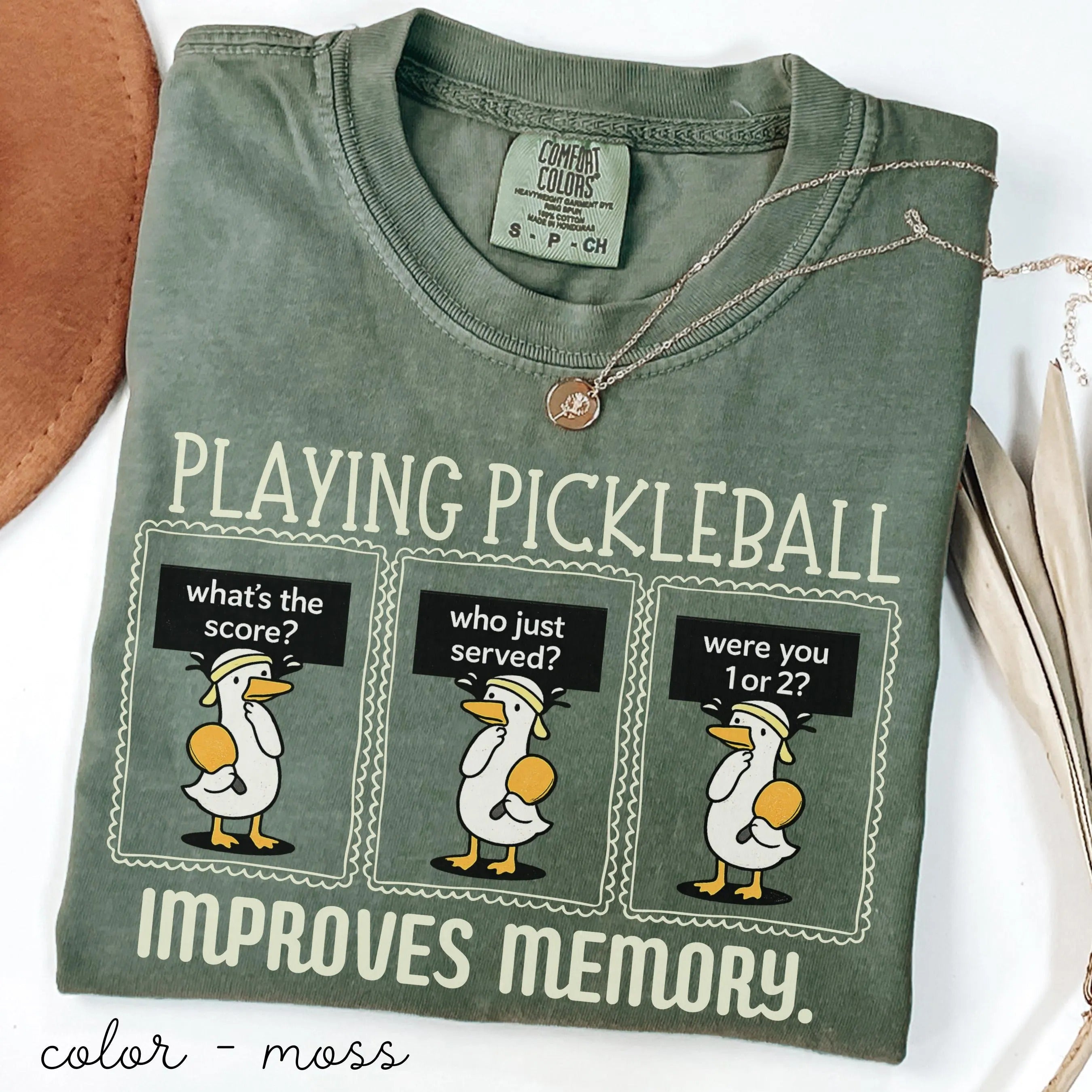 Comfort Colors Playing Pickleball Improves Memory T-shirt