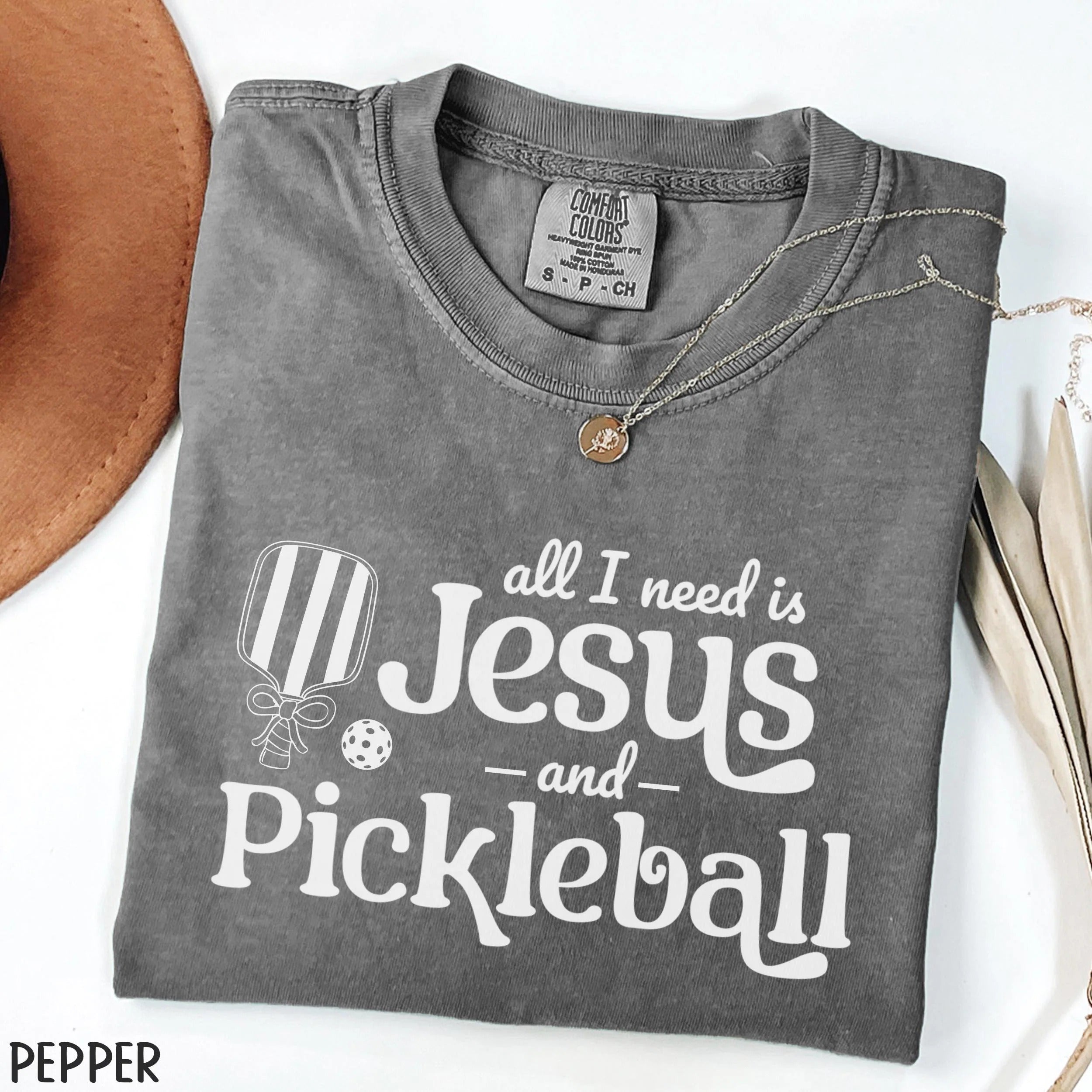 Comfort Colors All I Need Is Jesus And Pickleball T-shirt