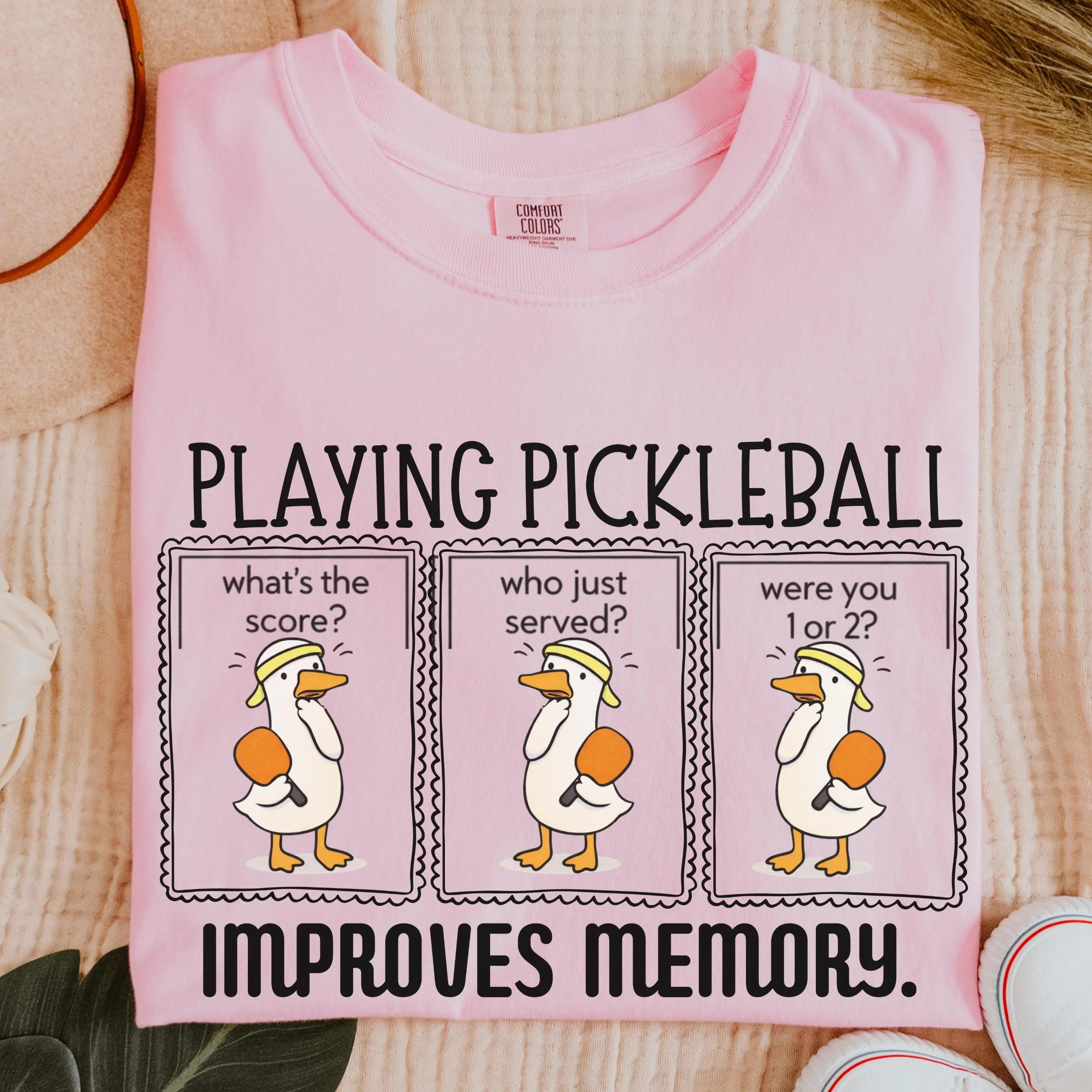 Comfort Colors Playing Pickleball Improves Memory T-shirt