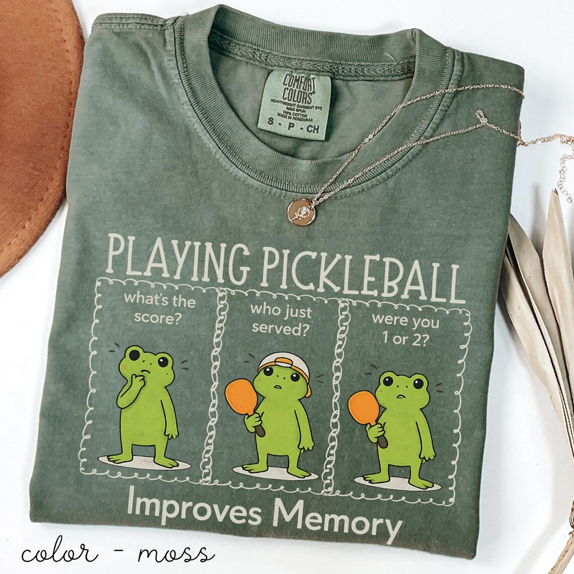 Comfort Colors Playing Pickleball Improves Memory T-shirt