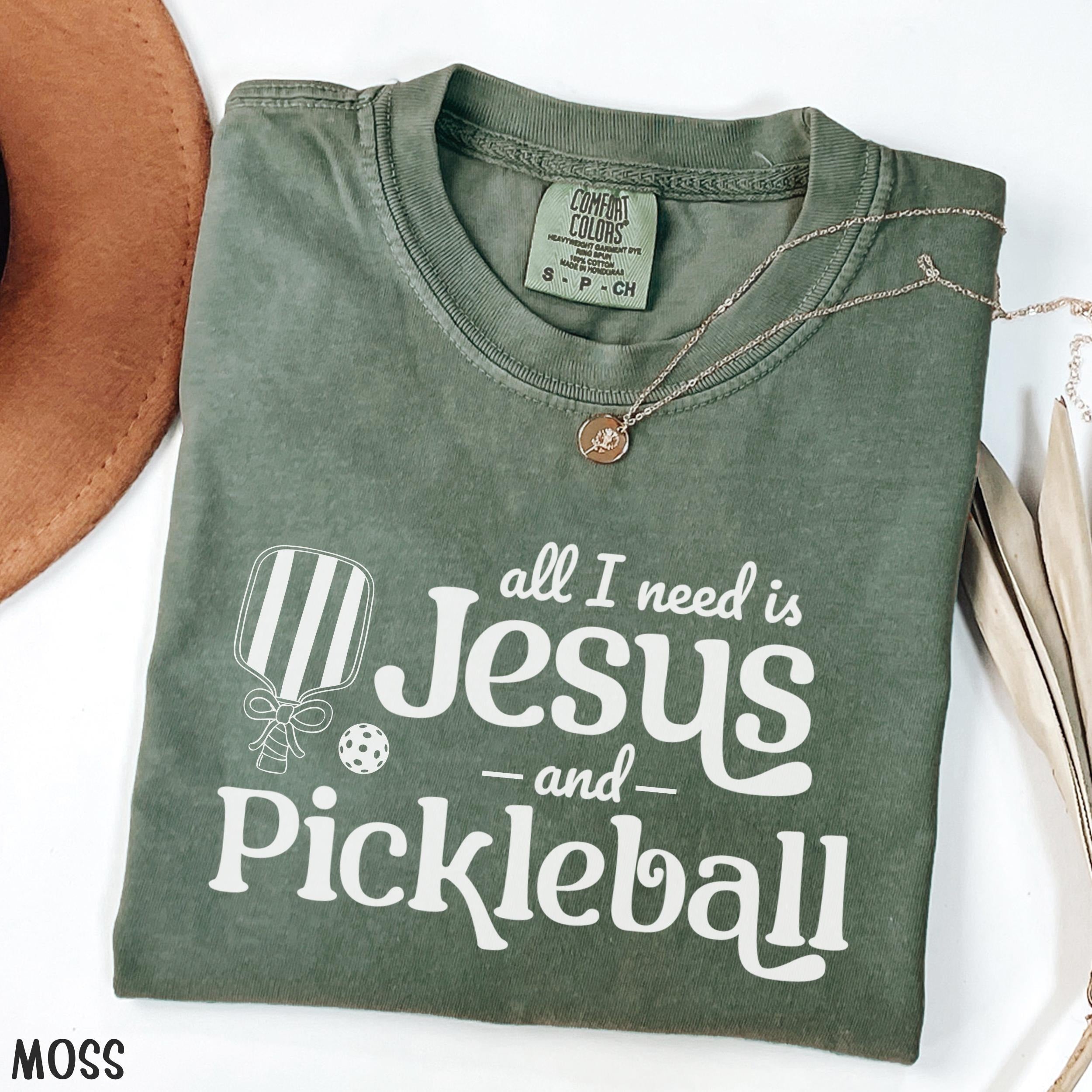 Comfort Colors All I Need Is Jesus And Pickleball T-shirt