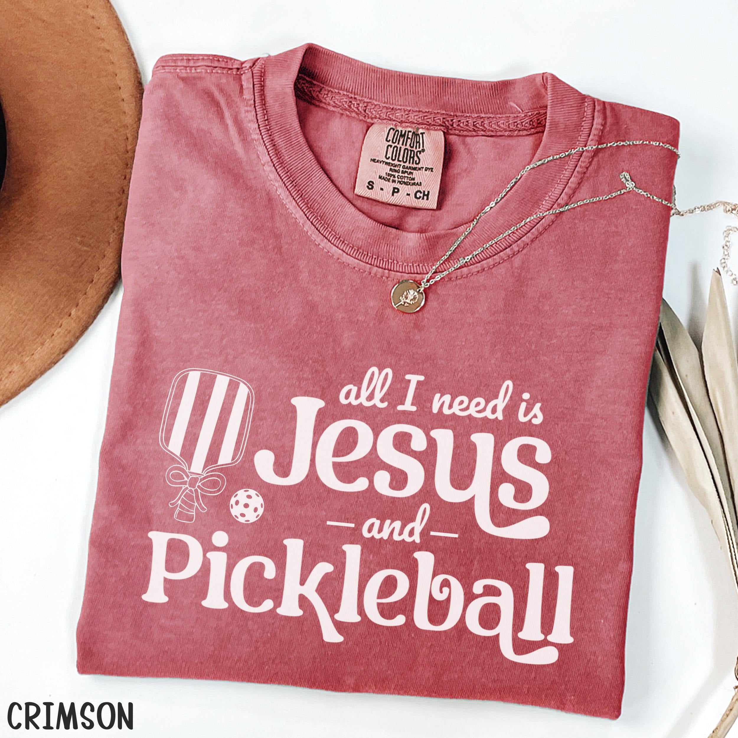 Comfort Colors All I Need Is Jesus And Pickleball T-shirt