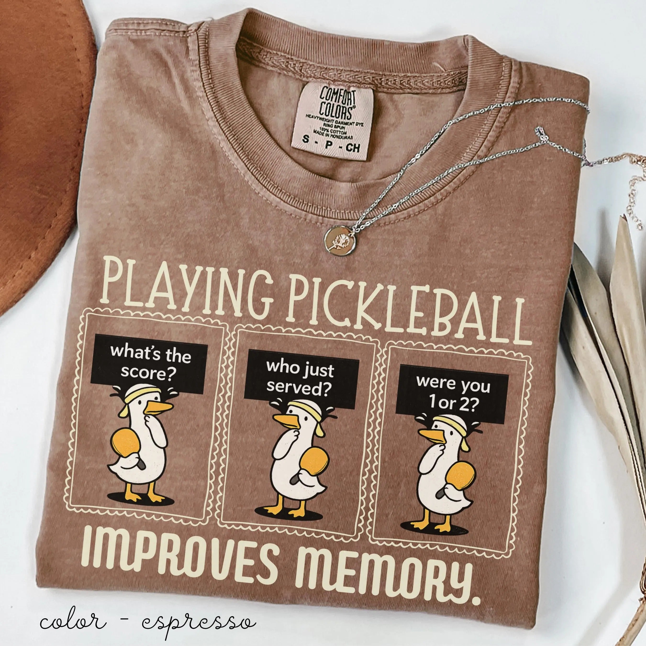Comfort Colors Playing Pickleball Improves Memory T-shirt