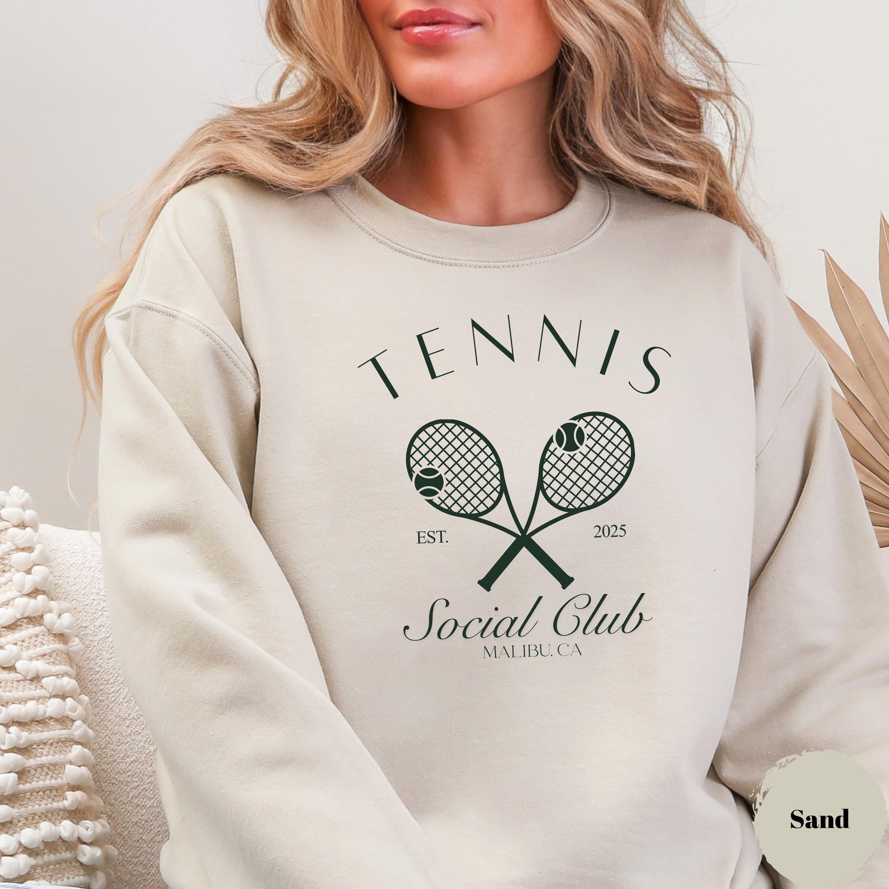 Personalized Tennis Social Club Sweatshirt