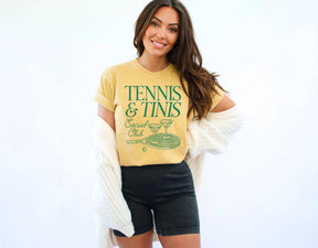Comfort Colors Tennis and Tinis Social Club T-Shirt
