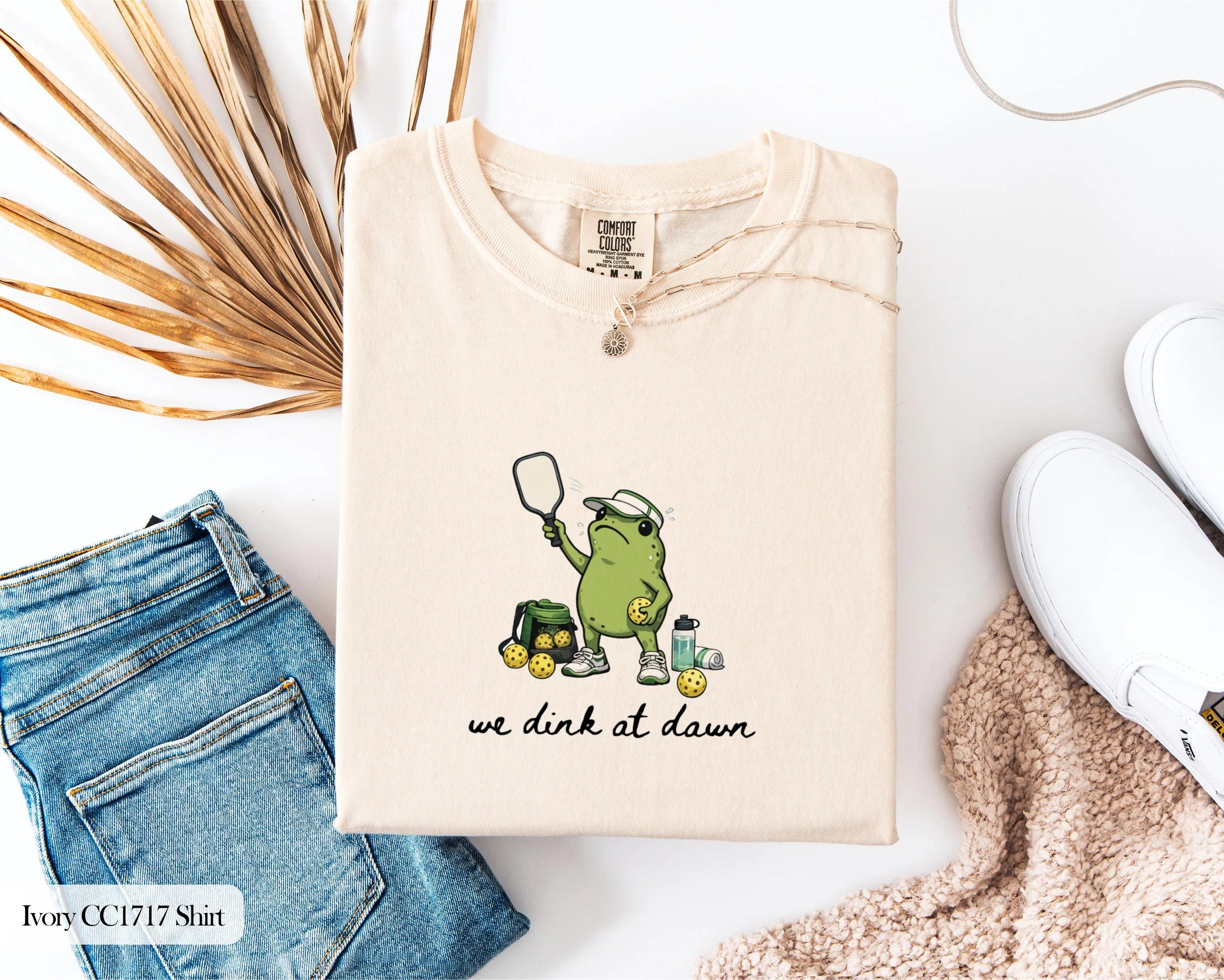 Comfort Colors We Dink At Dawn Frog Tee, Funny Pickleball Lover T-shirt