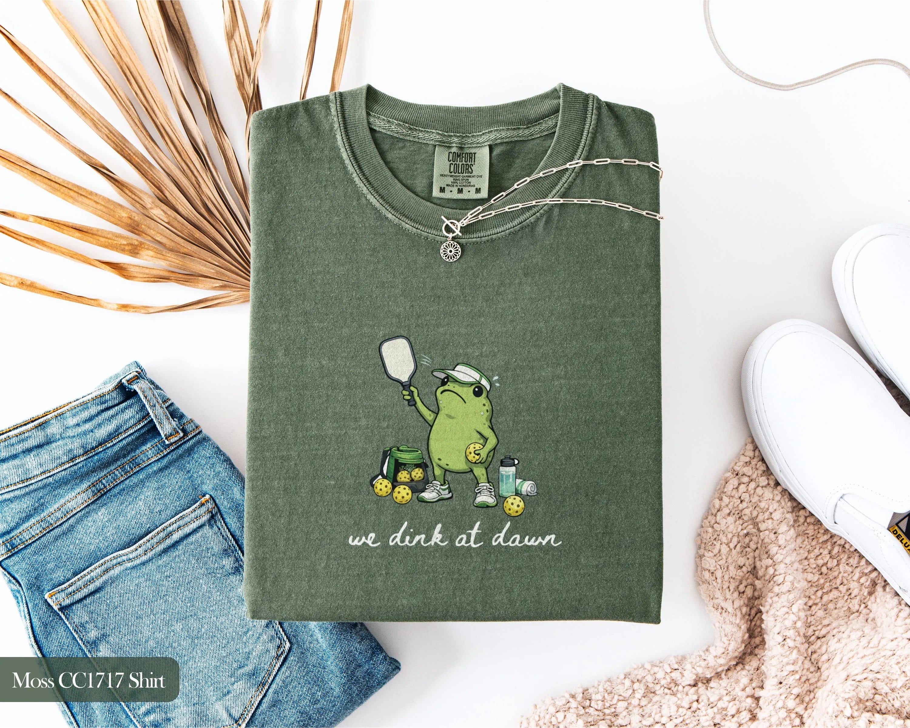 Comfort Colors We Dink At Dawn Frog Tee, Funny Pickleball Lover T-shirt