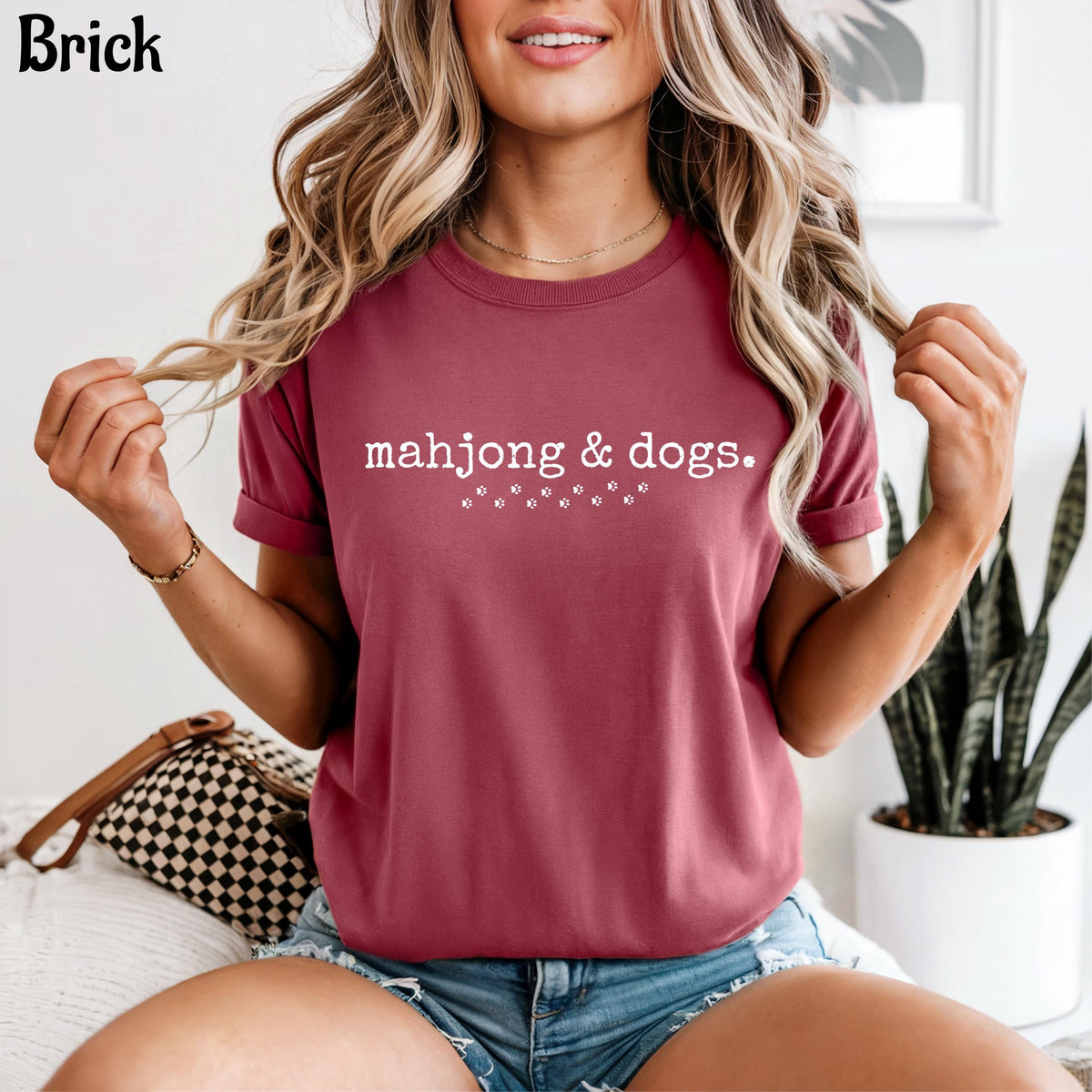 Comfort Colors Mahjong and Dogs T-Shirt