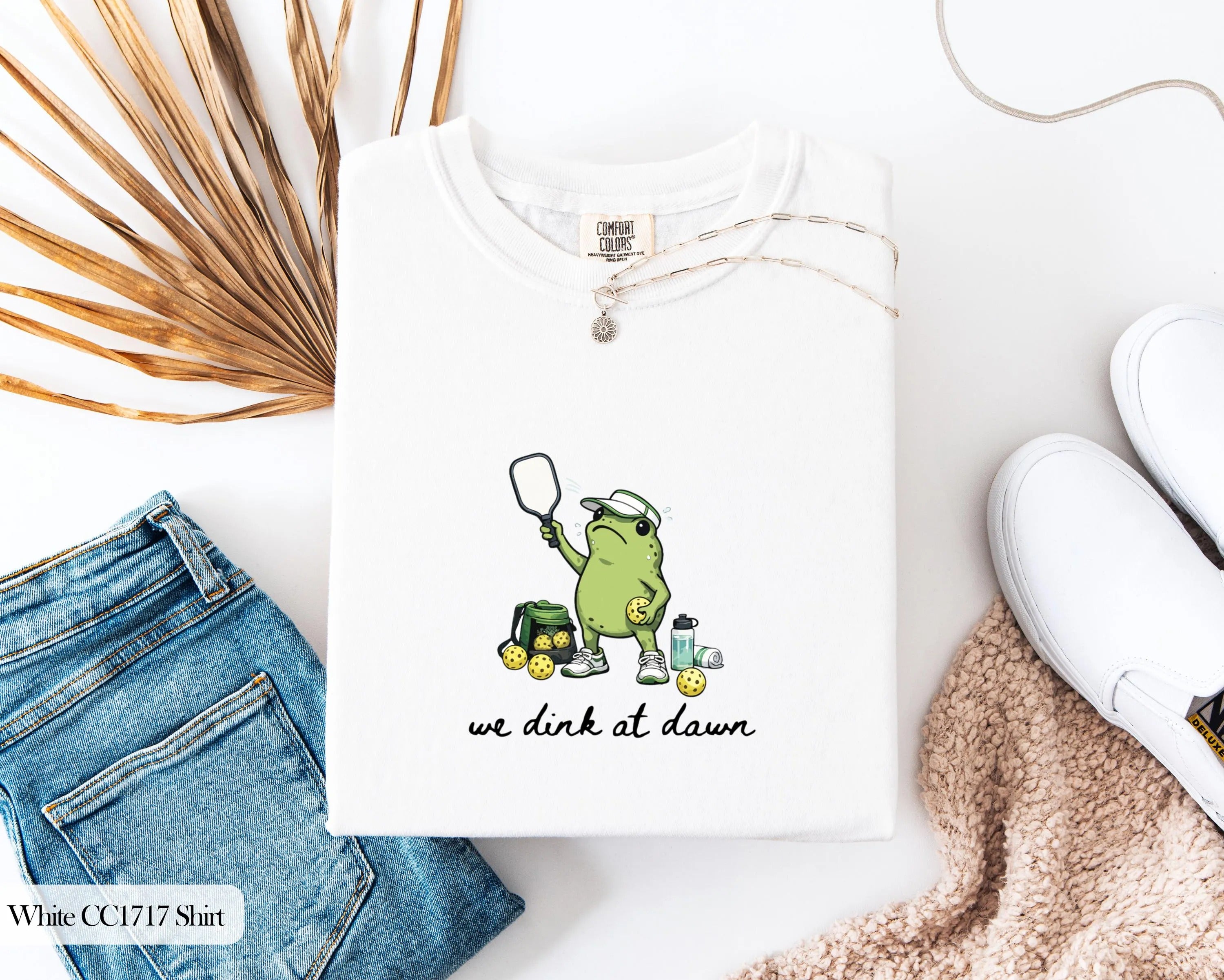 Comfort Colors We Dink At Dawn Frog Tee, Funny Pickleball Lover T-shirt