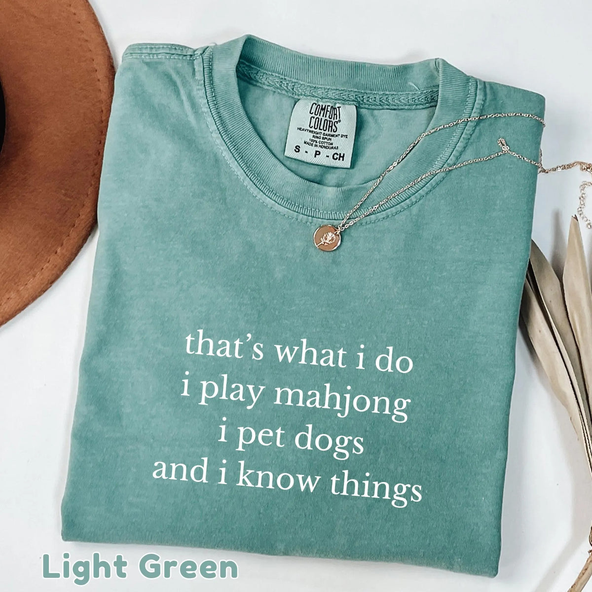 Comfort ColorsFunny Mahjong and Dogs T-Shirt