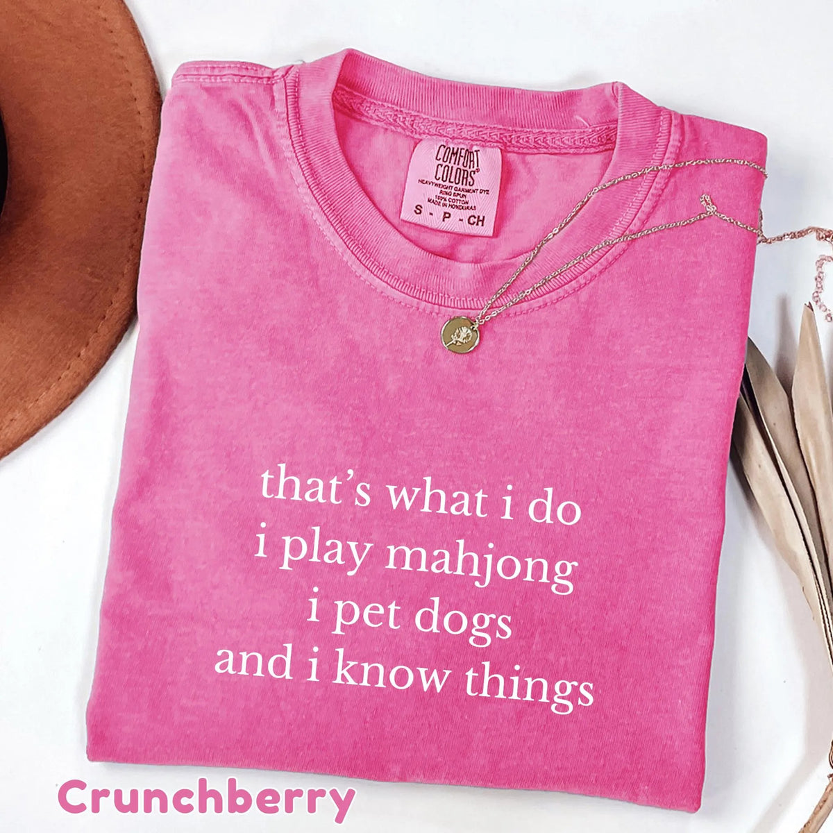 Comfort ColorsFunny Mahjong and Dogs T-Shirt