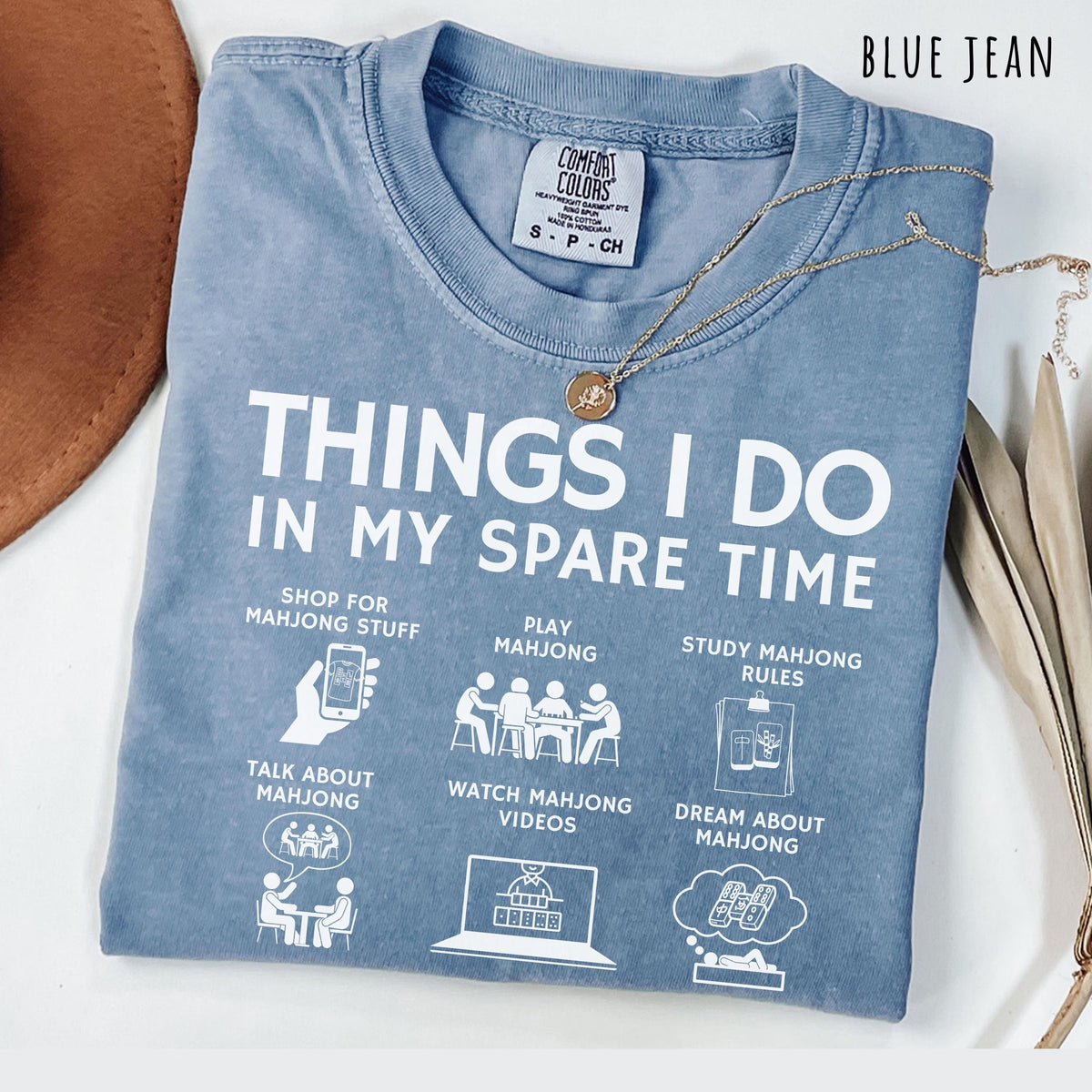 Comfort Colors Things I Do in My Spare Time Mahjong Lover  Funny Mahjong T-shirt