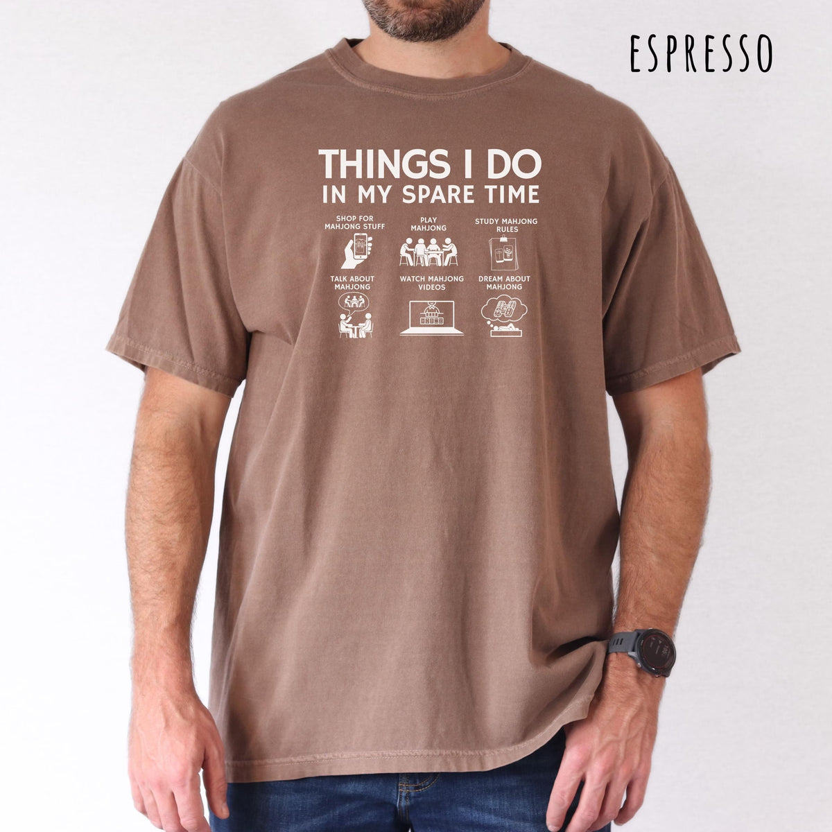Comfort Colors Things I Do in My Spare Time Mahjong Lover  Funny Mahjong T-shirt
