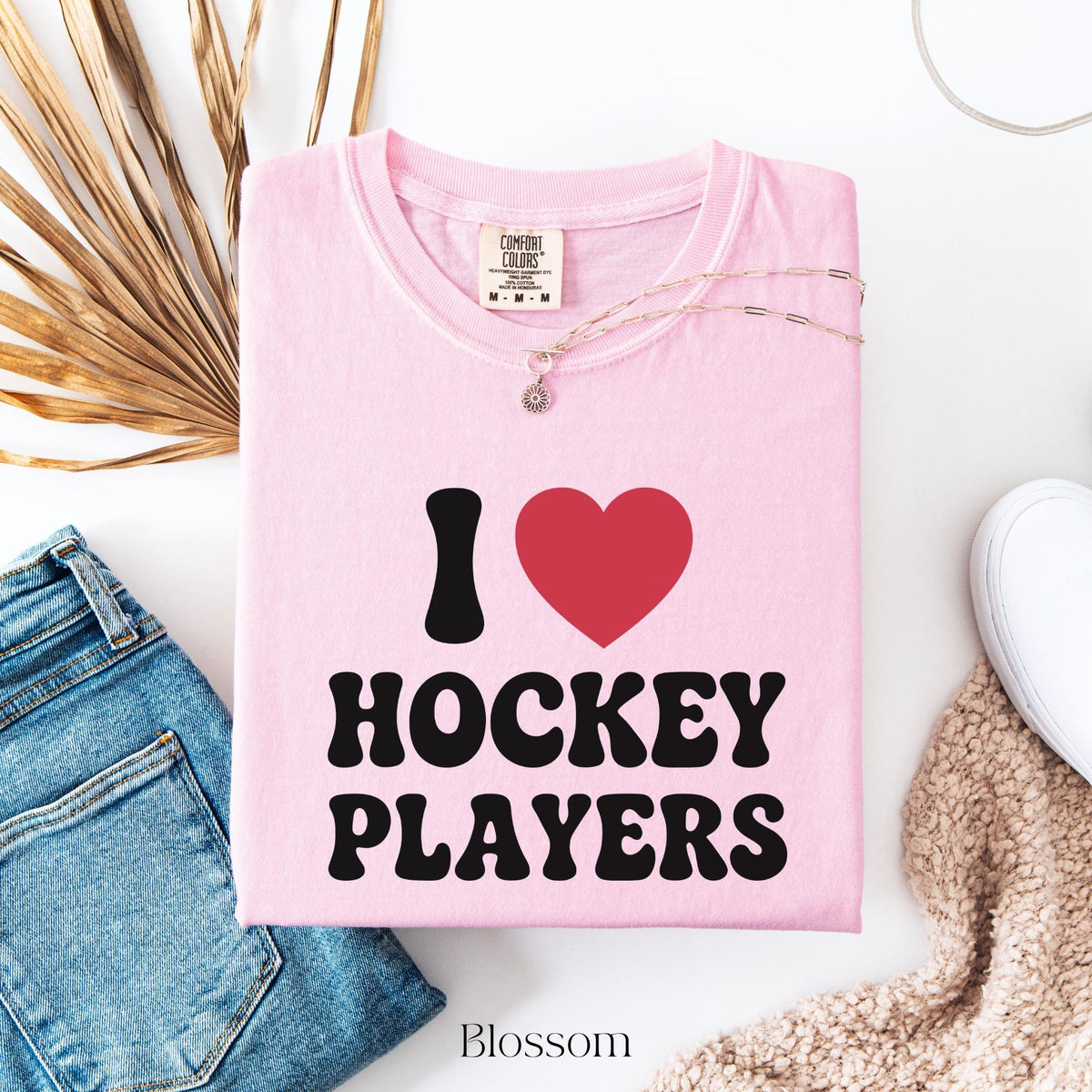 Comfort Colors I Love Hockey Players T-shirt