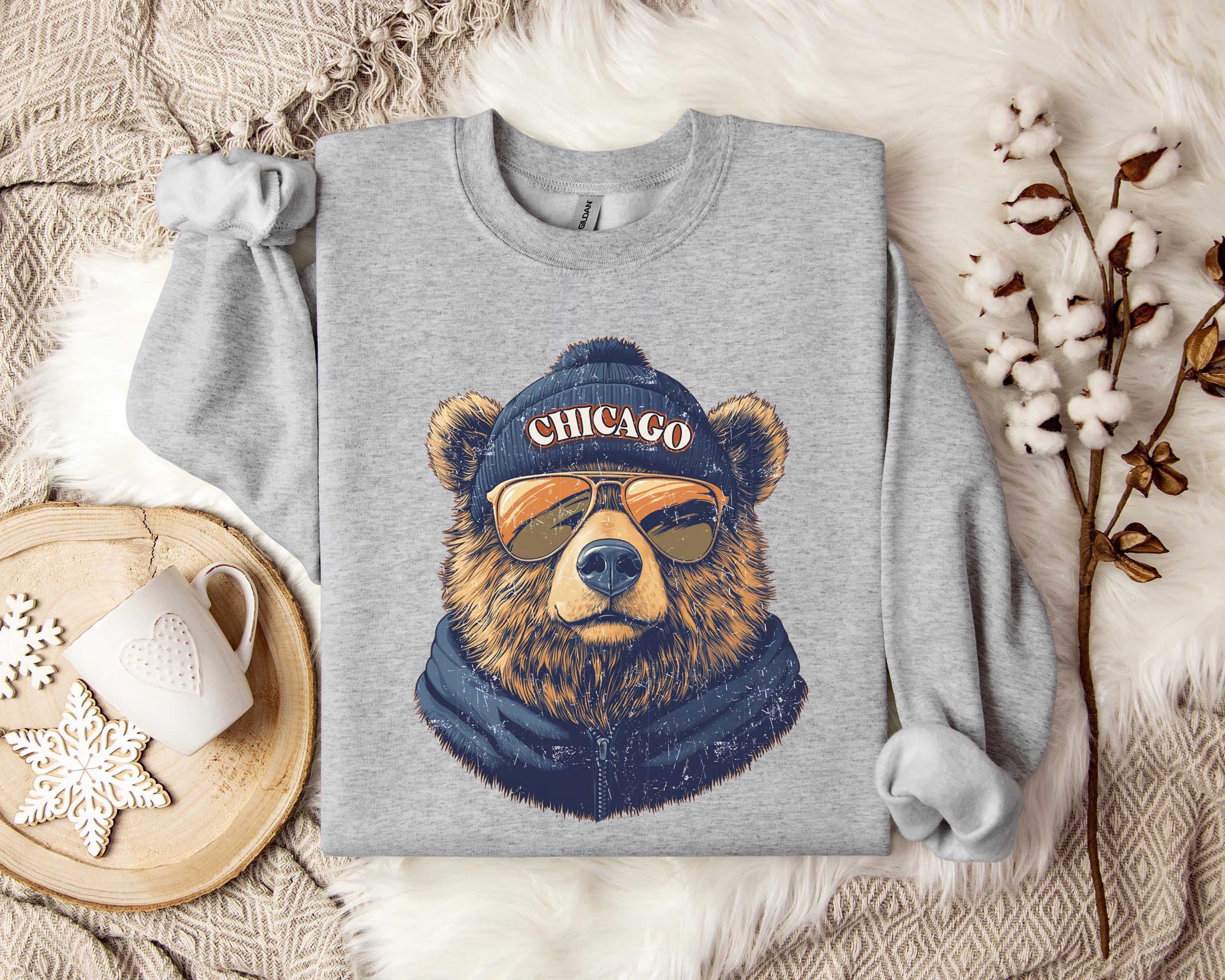 Retro Chicago Mascot Game Day Sweatshirt