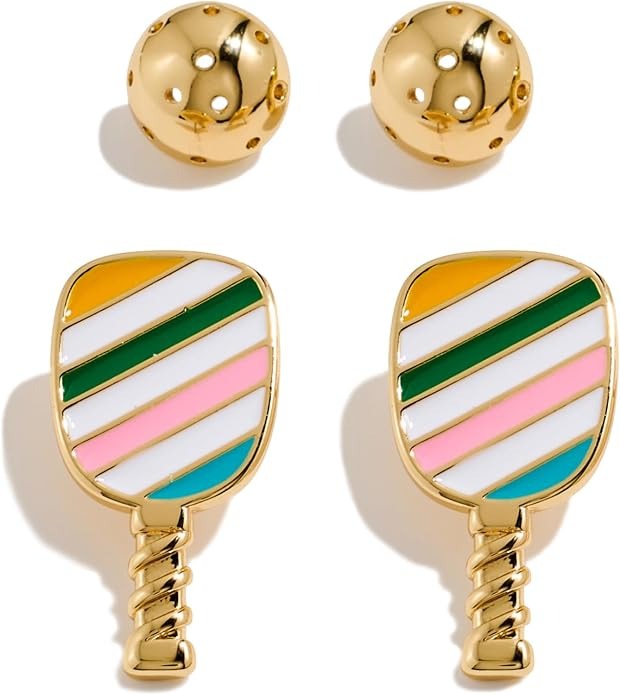 Pickleball Stud Earrings for Women Pickleball Sports Jewelry  Gift,Pickleball Earrings, Gifts for Sports Lovers,2 Pairs