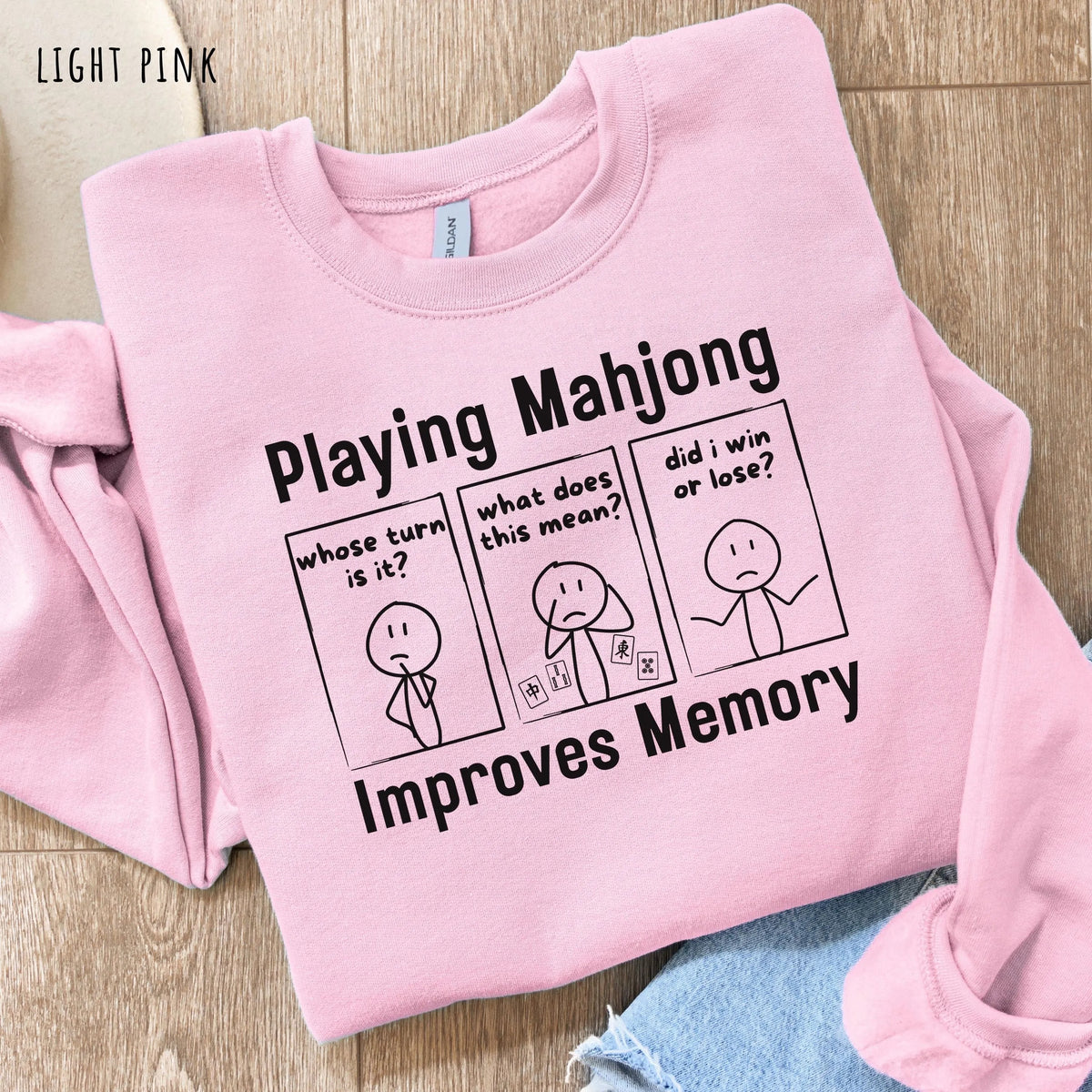 Comfort ColorsPlaying Mahjong Improves Memory Tshirt/sweatshirt
