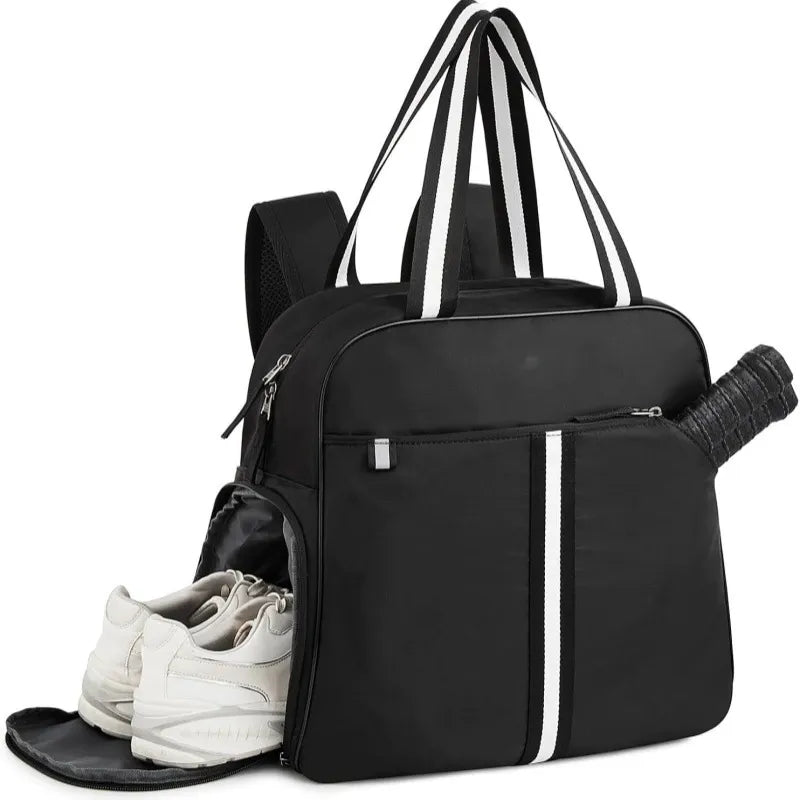 Universal 2-in-1 Pickleball Backpack with Shoe Compartment, Waterproof Pocket Pickleball Tote