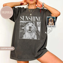 Custom Comfort Colors Pet Photo And Name T-Shirt,Dog Lover Gift, Cat Mom Gift, Pet Loss Gift