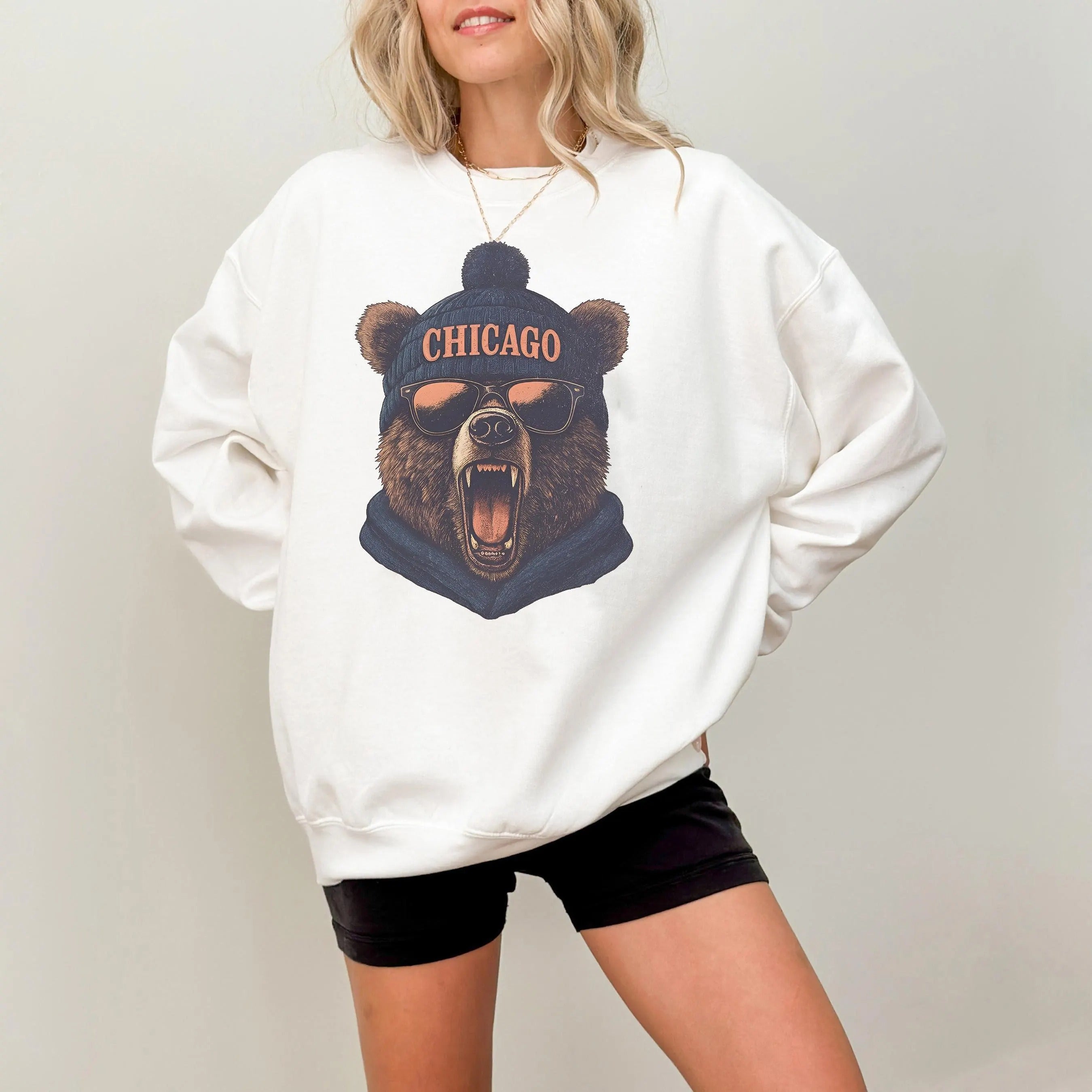 Retro Chicago Mascot Game Day Sweatshirt
