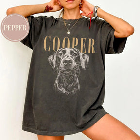 Comfort Colors Custom Pet Photo And Name T-Shirt