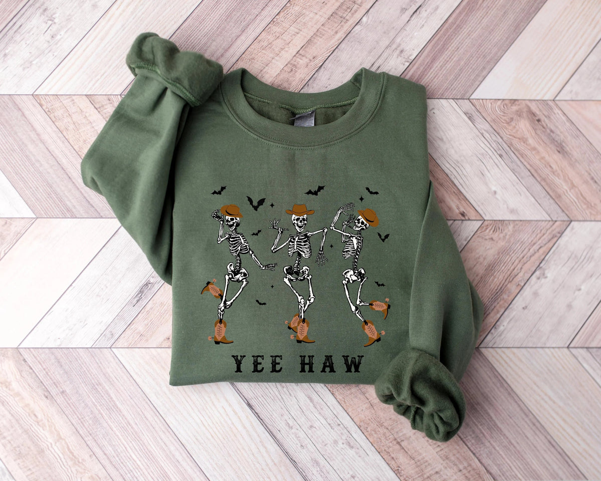 YEE HAW Dancing Skeleton Sweatshirt