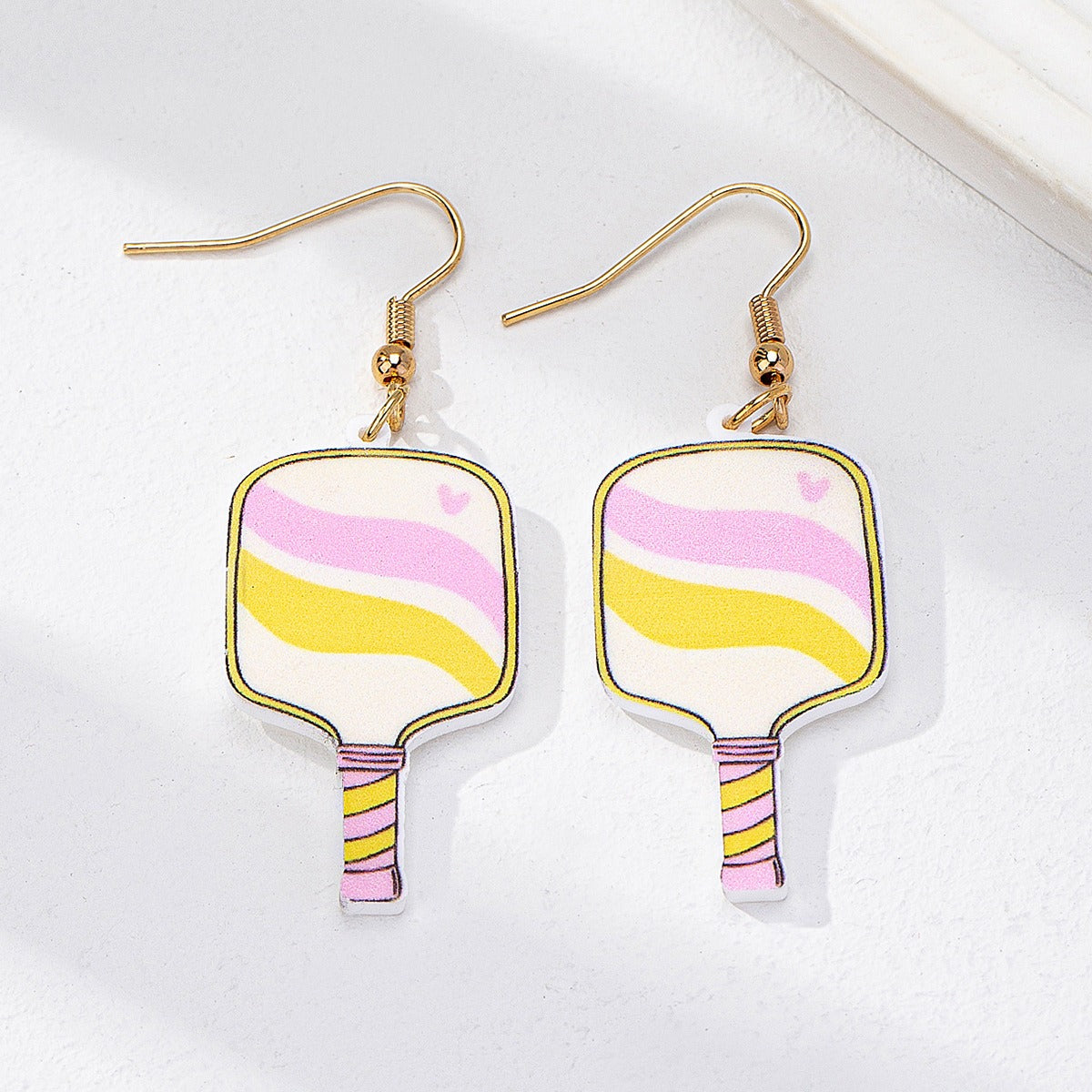 Acrylic Racket Pickleball Earrings,Pickleball Earrings, Gifts for Sports Lovers,2 Pairs