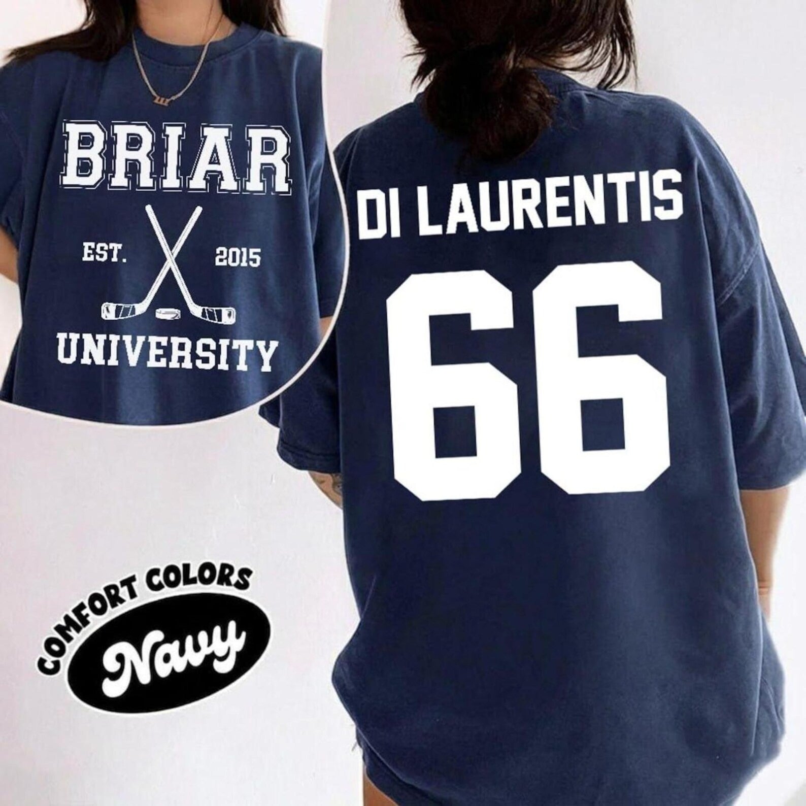 Custom Briar Hockey Comfort Color T-shirt, Briar University Shirt, Off-Campus Tee