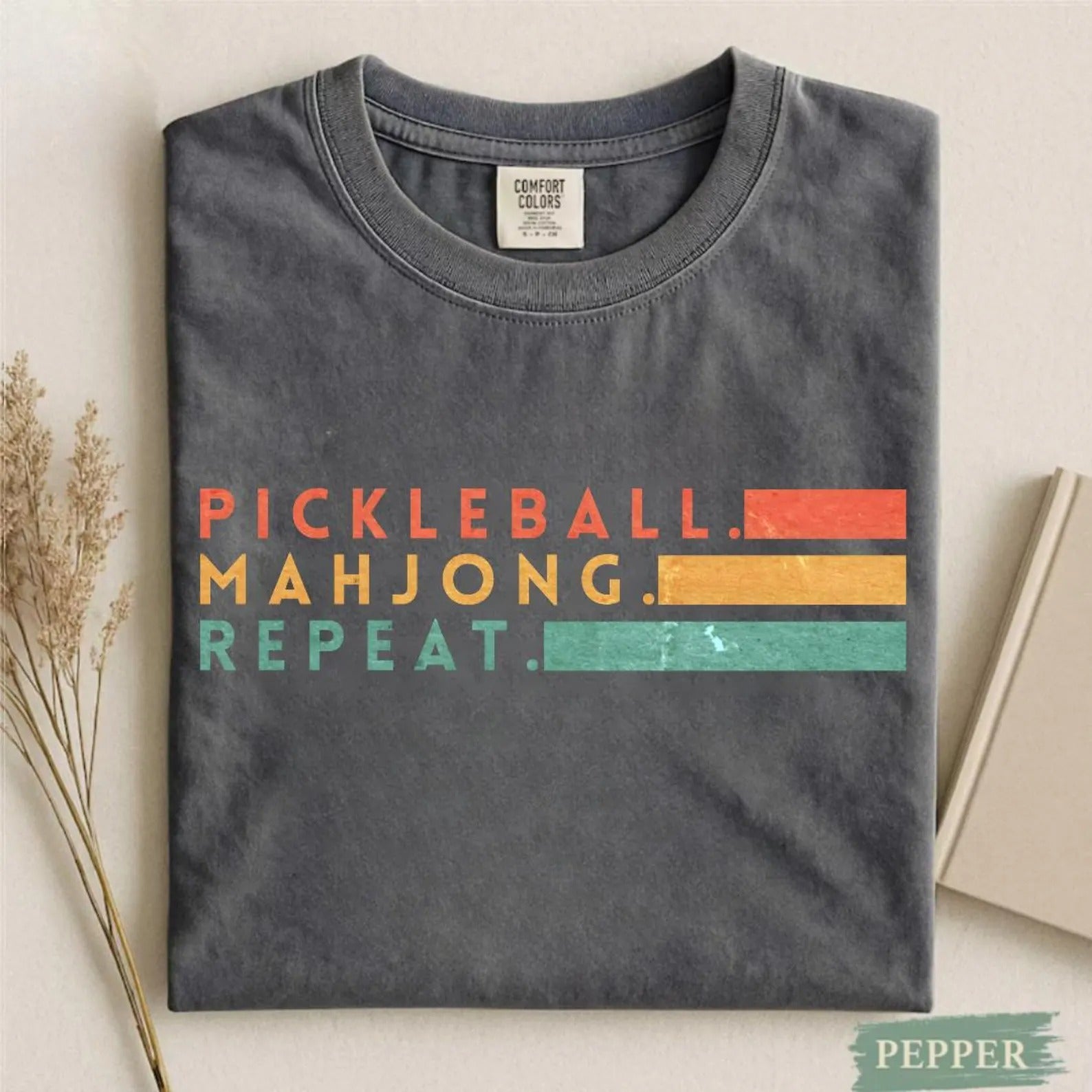Comfort Colors Pickleball Mahjong Repeat Retro T-Shirt