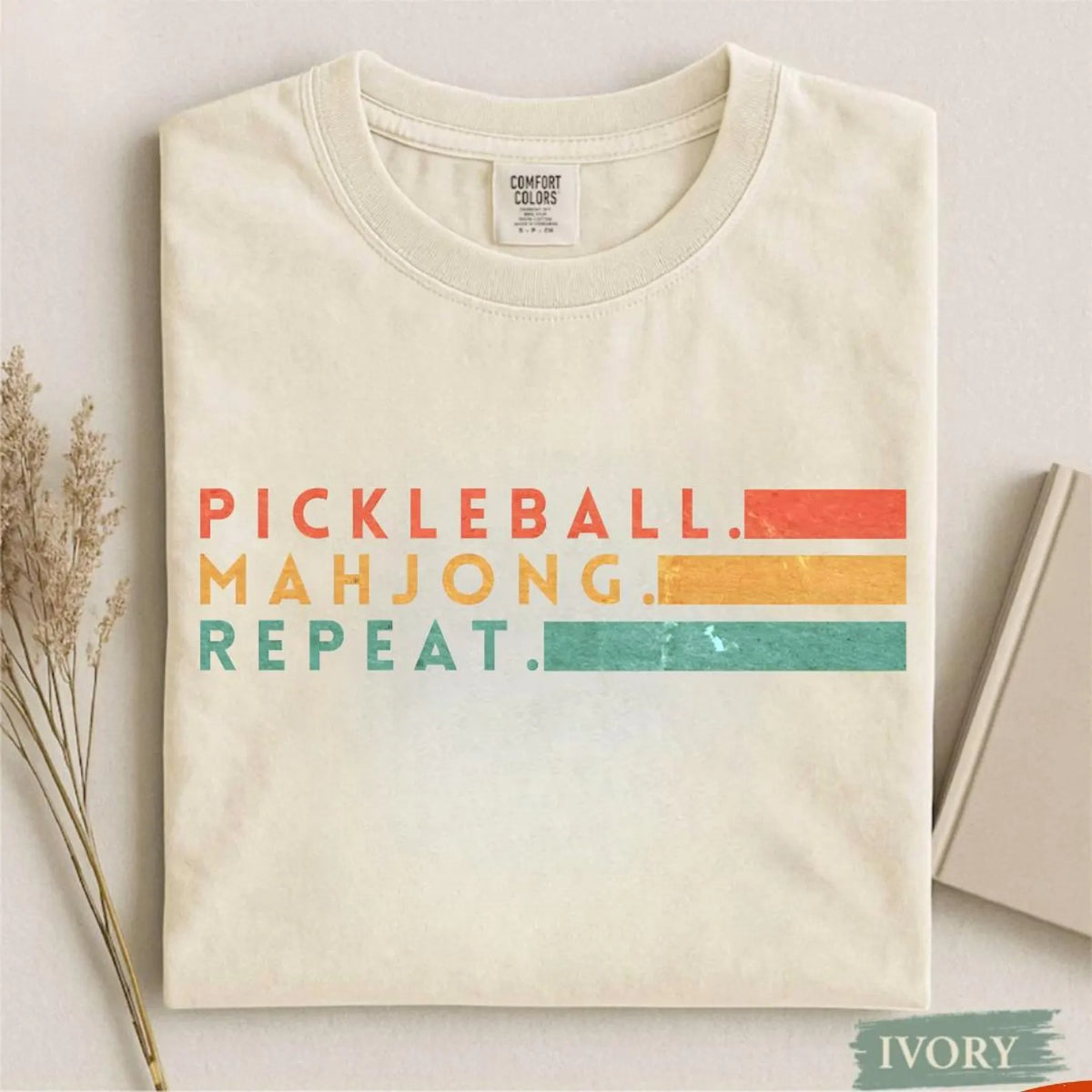Comfort Colors Pickleball Mahjong Repeat Retro T-Shirt