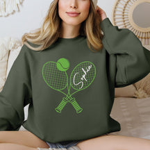 Custom Name Tennis Sweatshirt, Tennis Player Gift