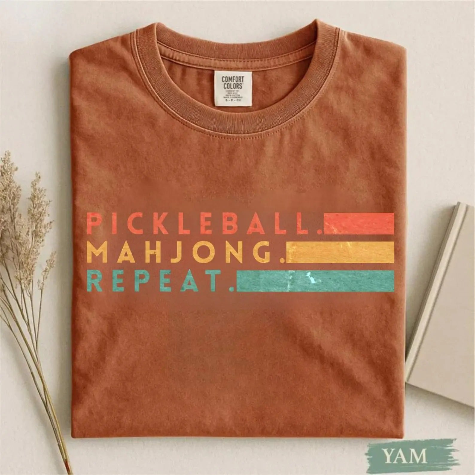 Comfort Colors Pickleball Mahjong Repeat Retro T-Shirt