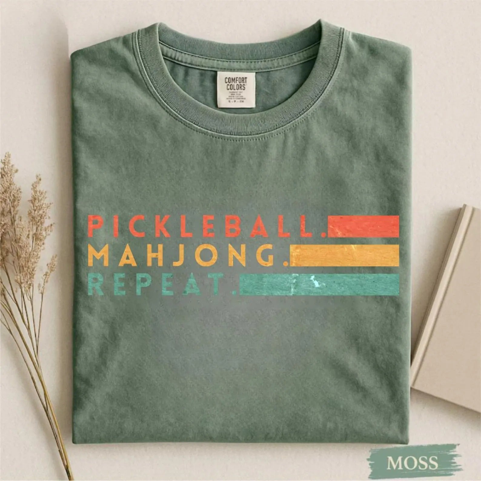 Comfort Colors Pickleball Mahjong Repeat Retro T-Shirt