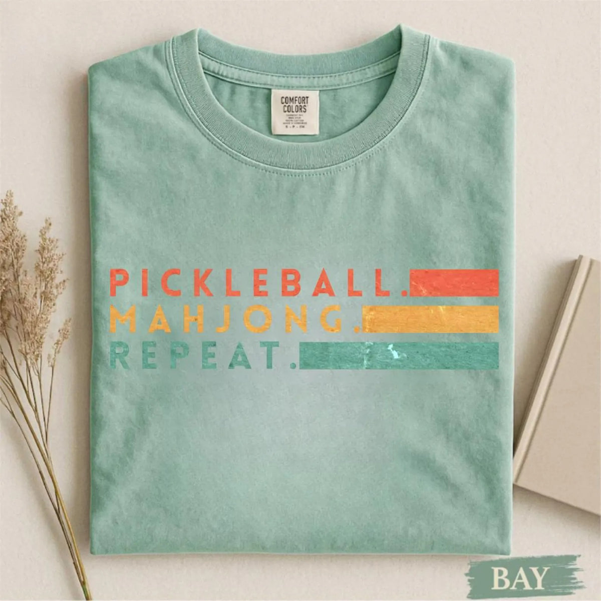 Comfort Colors Pickleball Mahjong Repeat Retro T-Shirt
