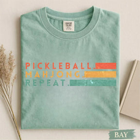 Comfort Colors Pickleball Mahjong Repeat Retro T-Shirt
