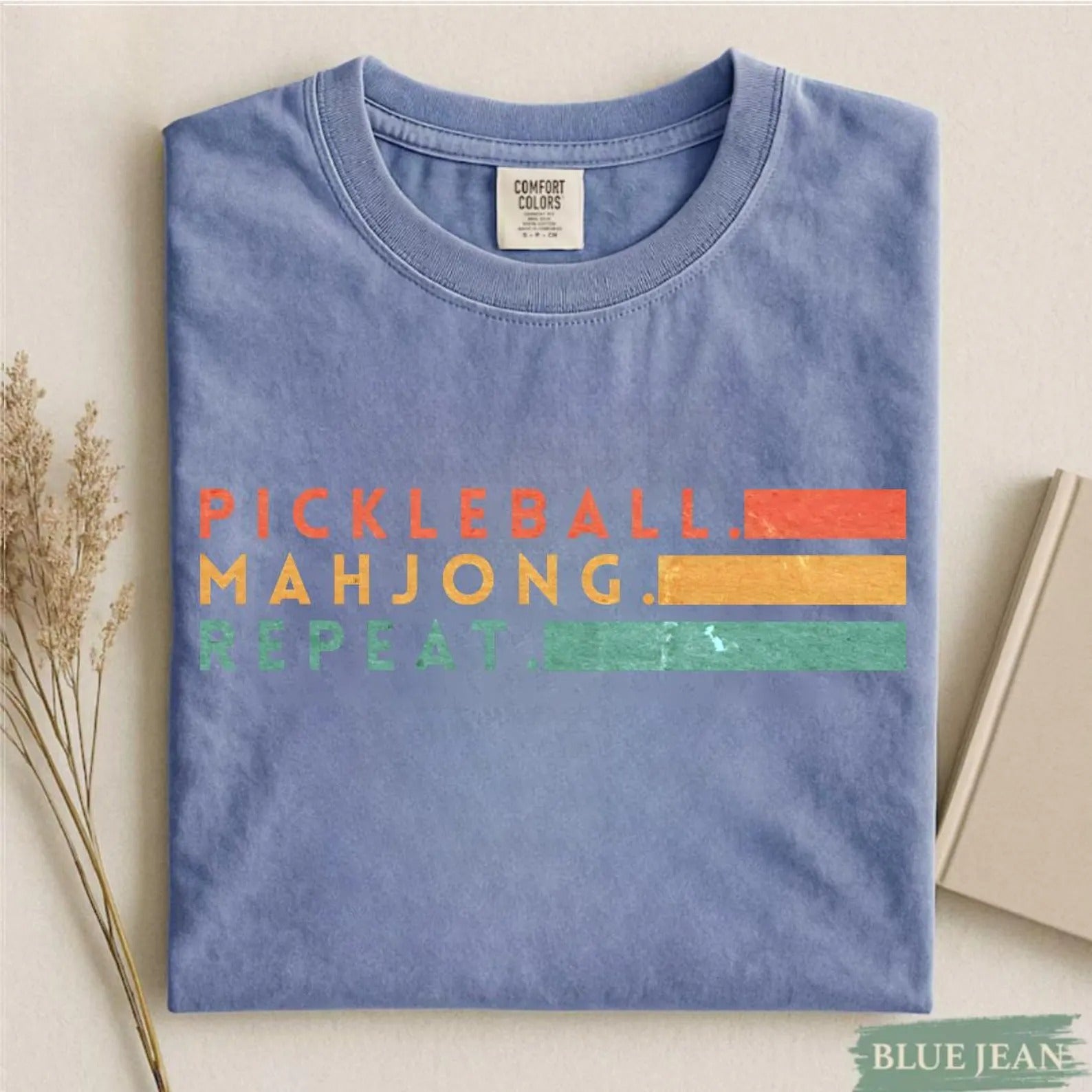 Comfort Colors Pickleball Mahjong Repeat Retro T-Shirt