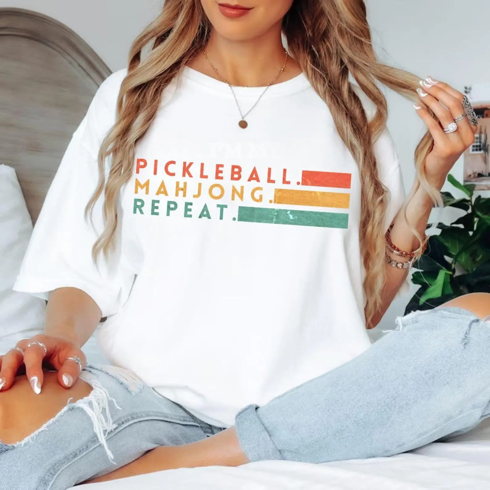 Comfort Colors Pickleball Mahjong Repeat Retro T-Shirt