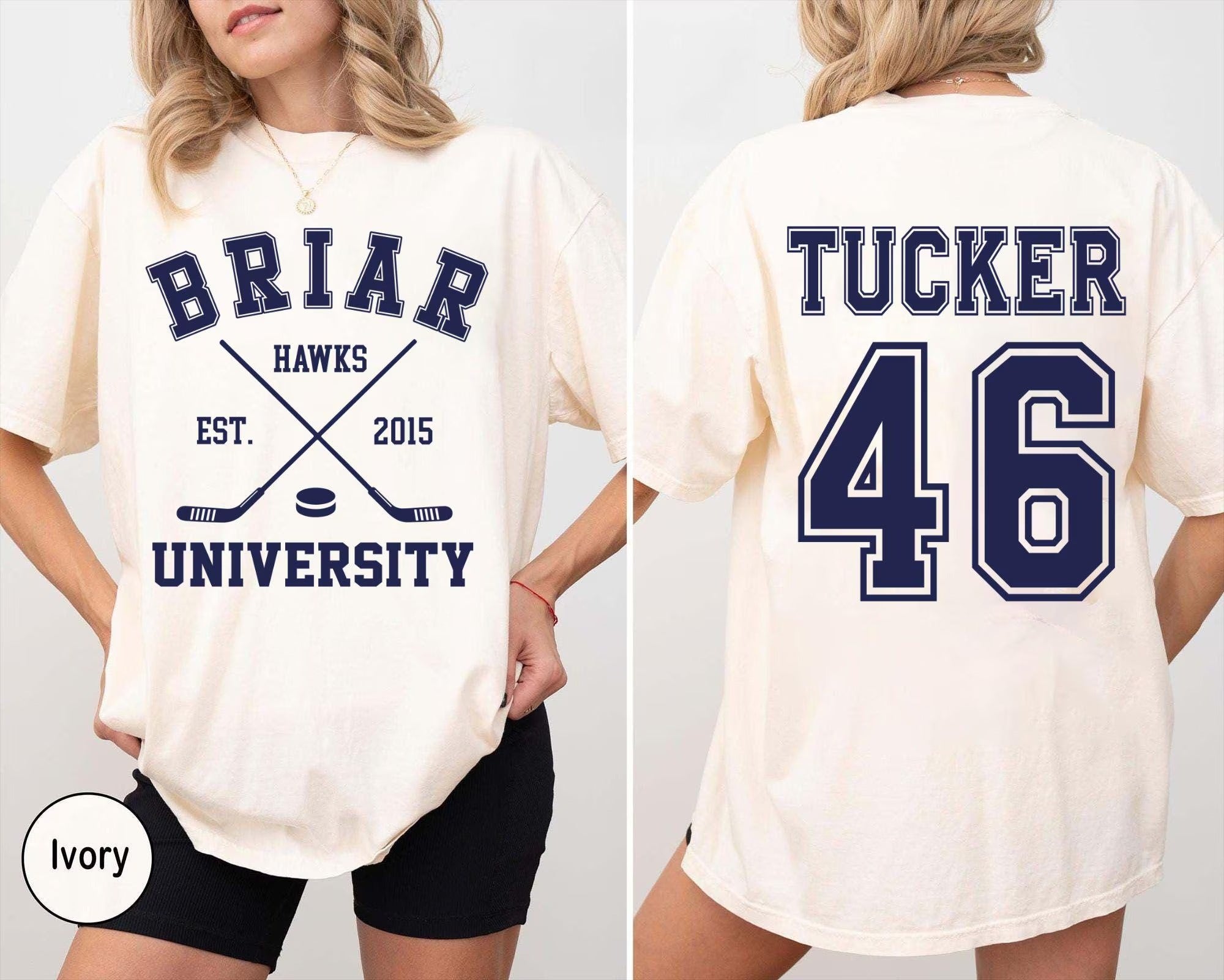Custom Briar Hockey Comfort Color T-shirt, Briar University Shirt, Off-Campus Tee