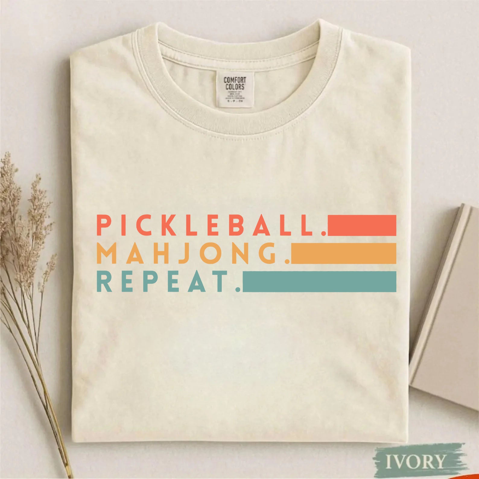 Comfort Colors Pickleball Mahjong Repeat Retro T-Shirt