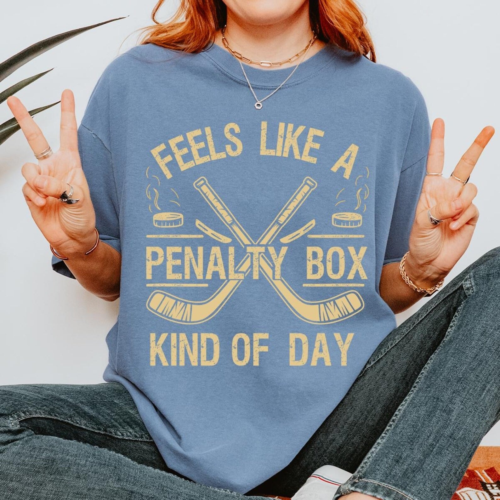 Feels Like A Penalty Box Kind Of Day Ice Hockey T-Shirt