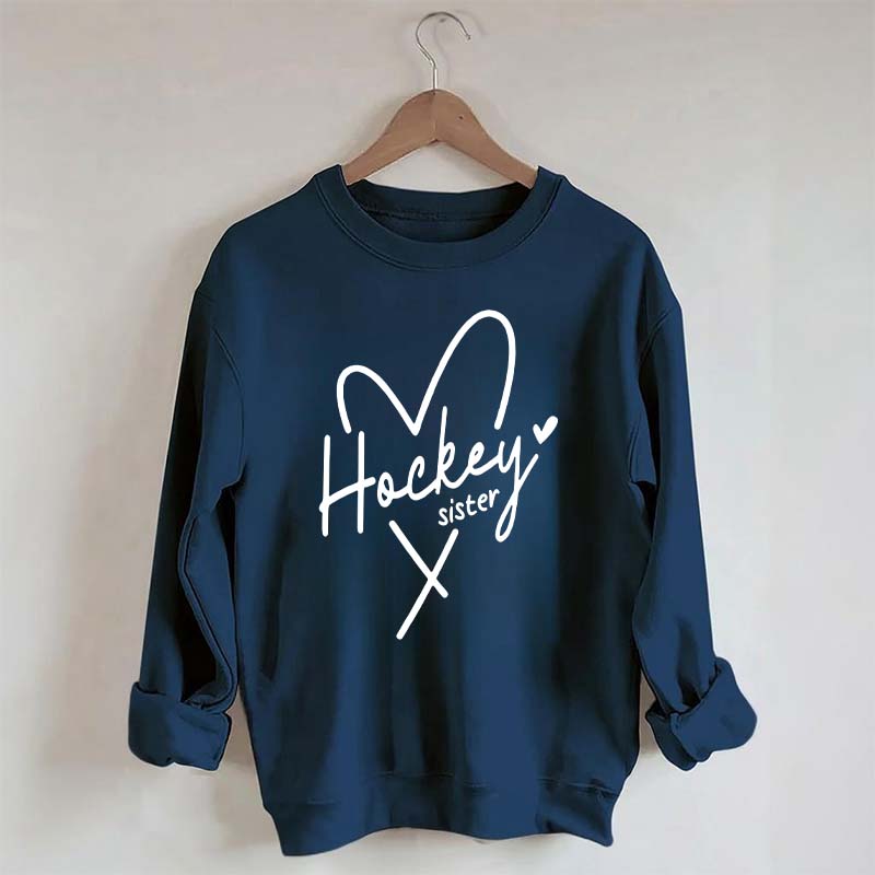 Hockey Sister Heart Sweatshirt