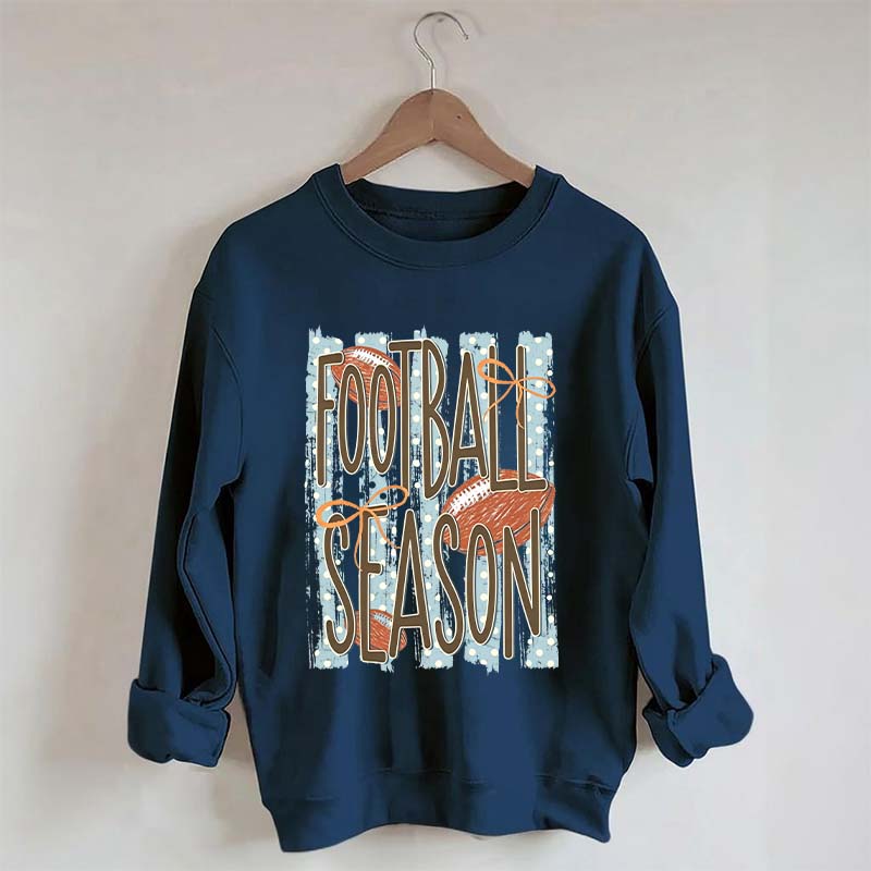 Trendy Stripes Football Mom Sweatshirt