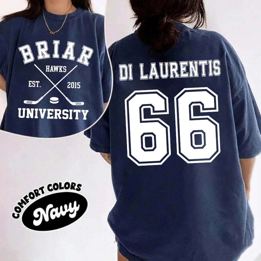 Custom Briar Hockey Comfort Color T-shirt, Briar University Shirt, Off-Campus Tee