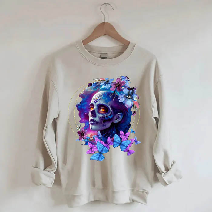 Skull Butterfly Flower Sweatshirt