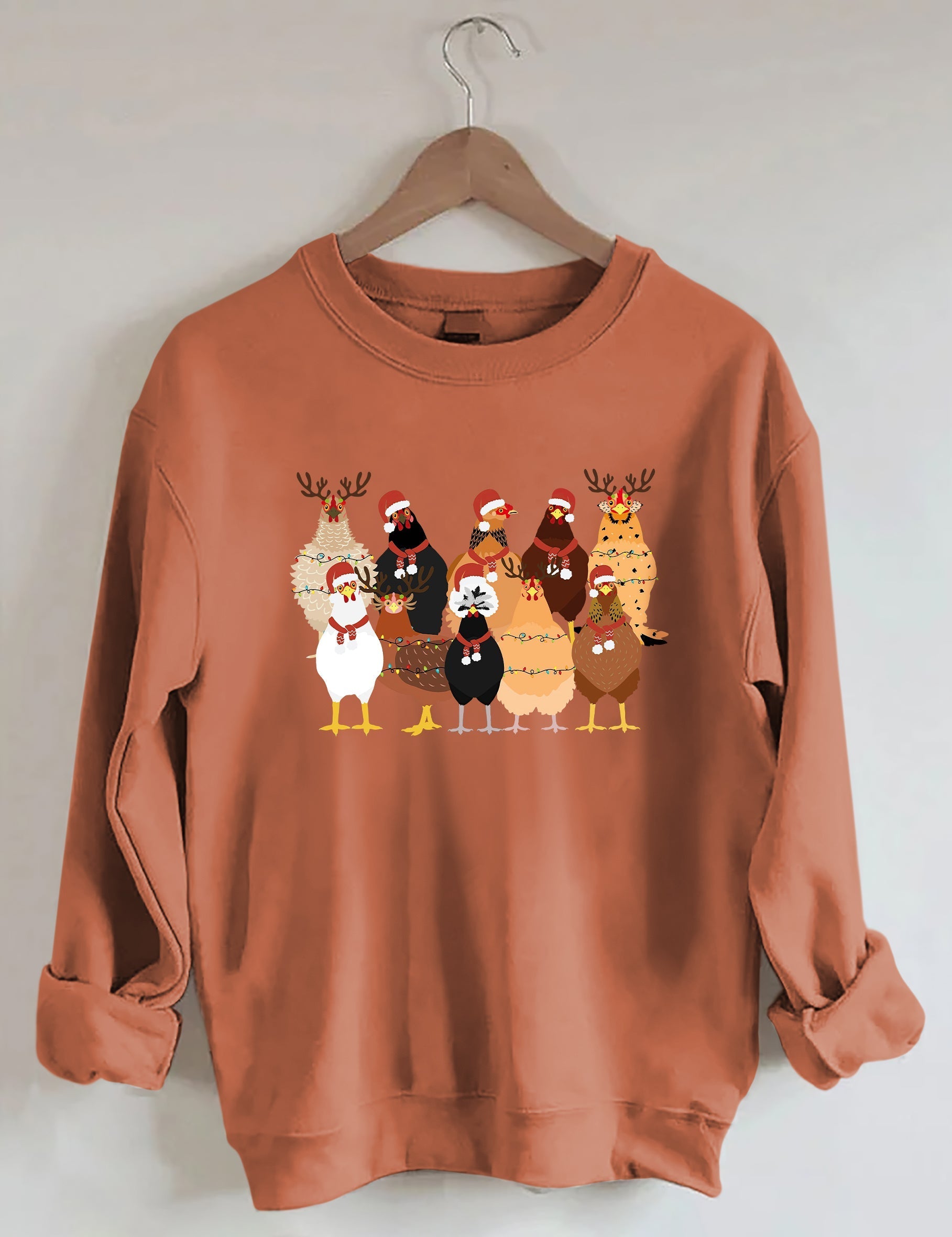 Cute Christmas Chickens Sweatshirt