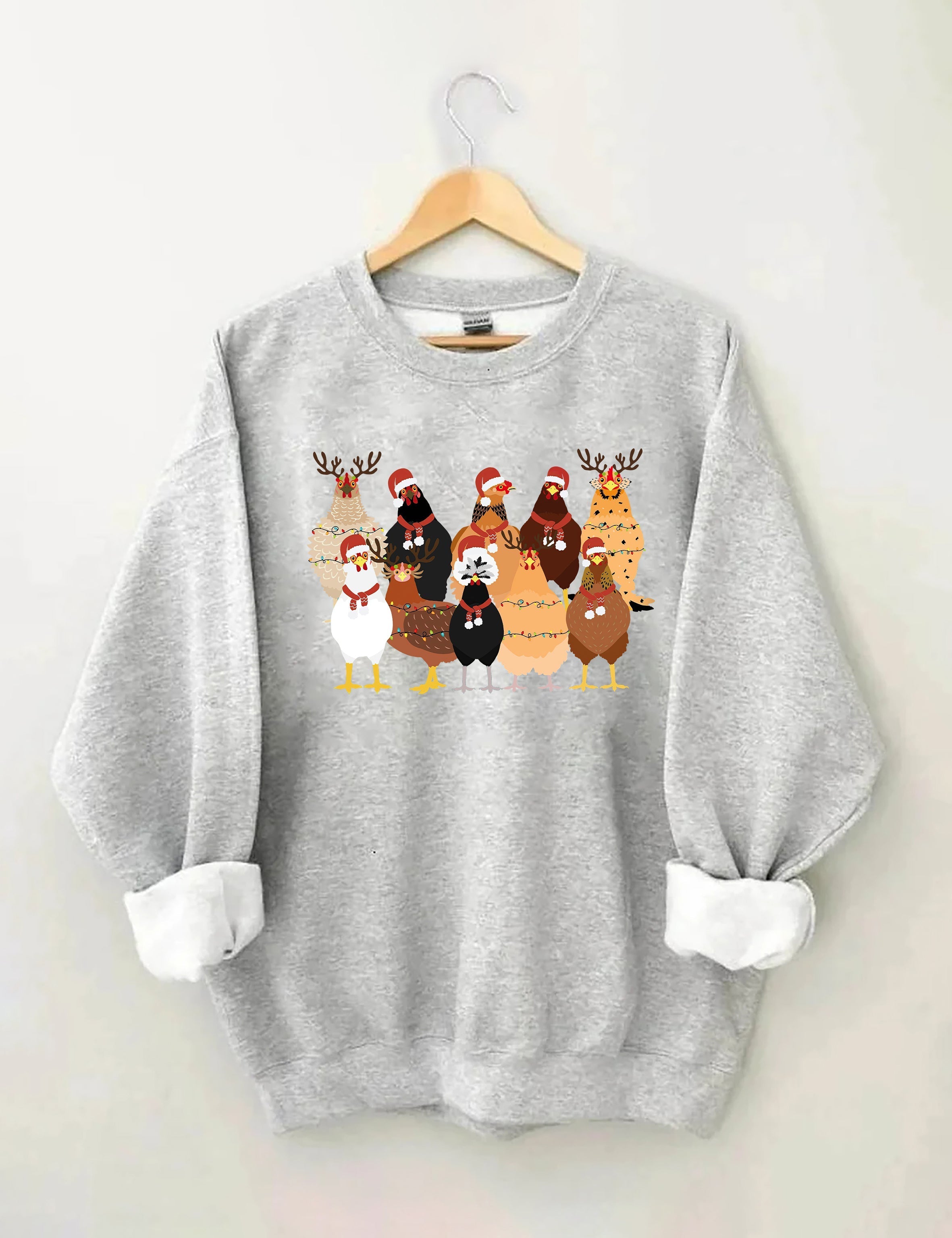 Cute Christmas Chickens Sweatshirt