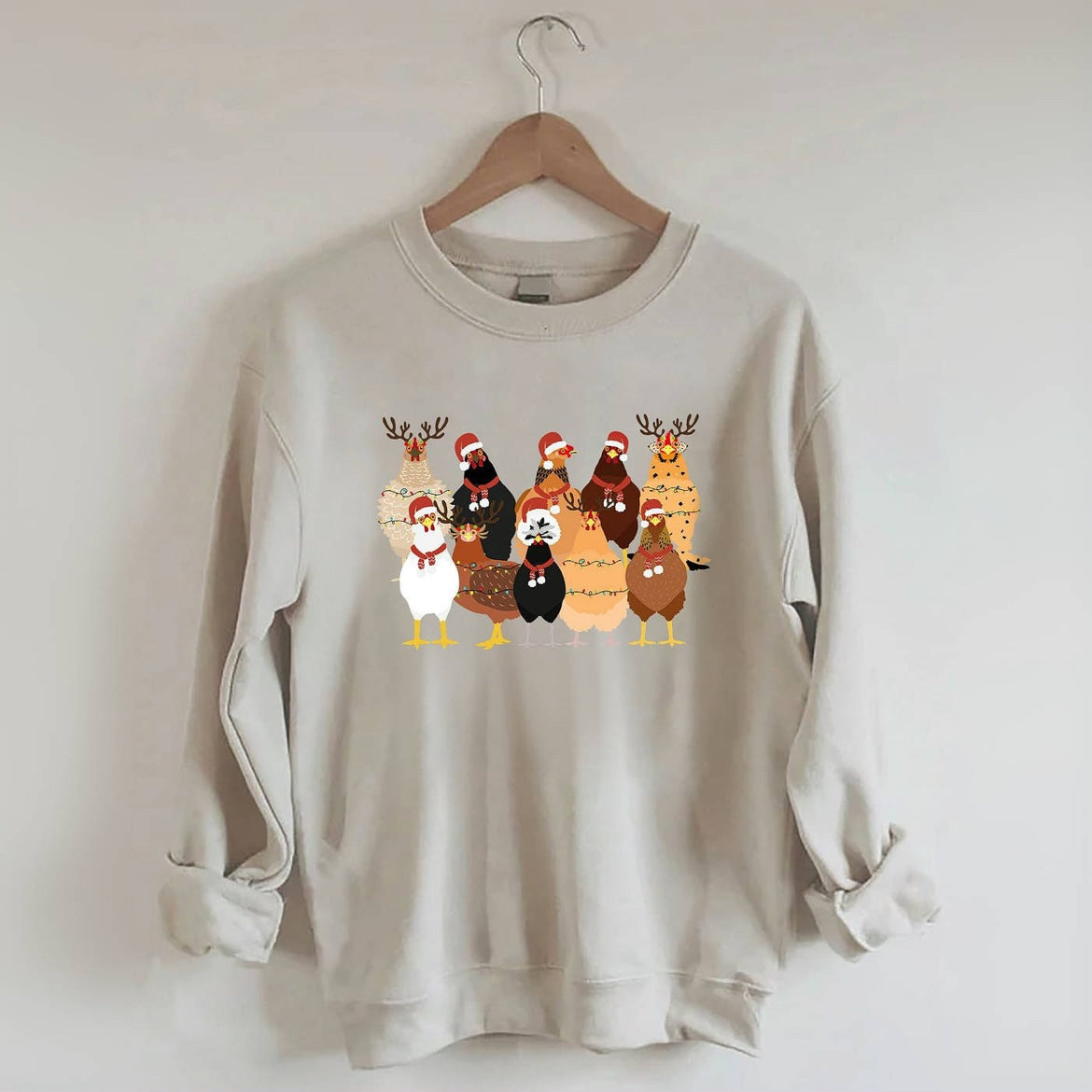 Cute Christmas Chickens Sweatshirt