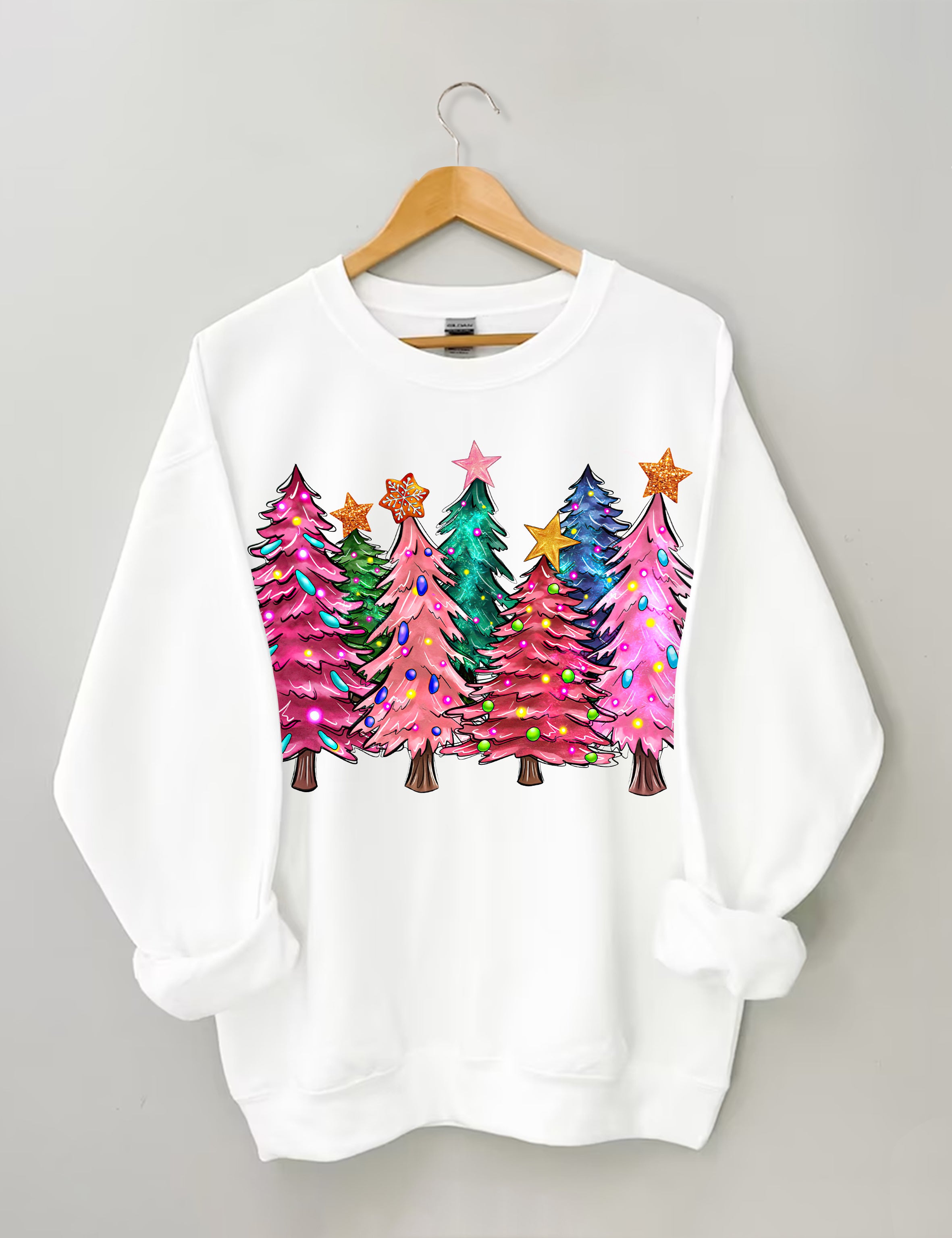 Christmas Trees With Lights Sweatshirt