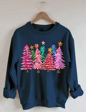 Christmas Trees With Lights Sweatshirt