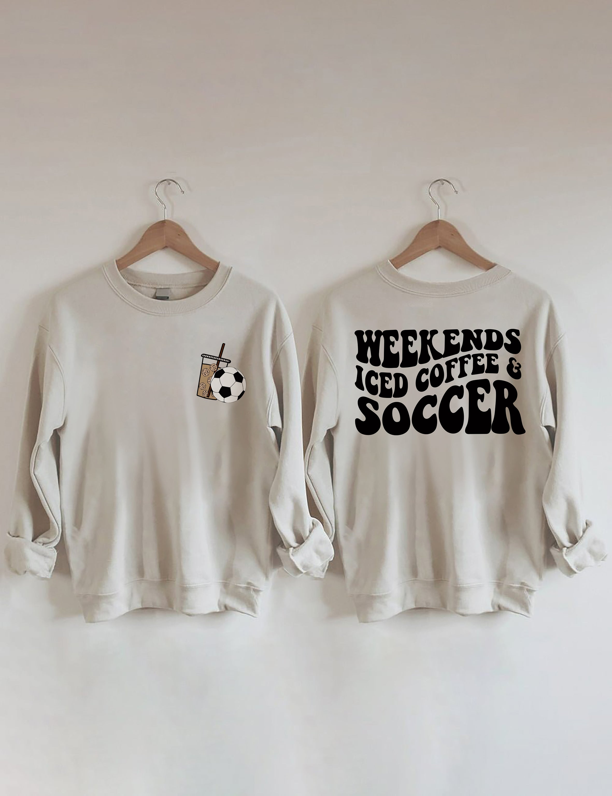 Weekends Iced Coffee Soccer Sweatshirt